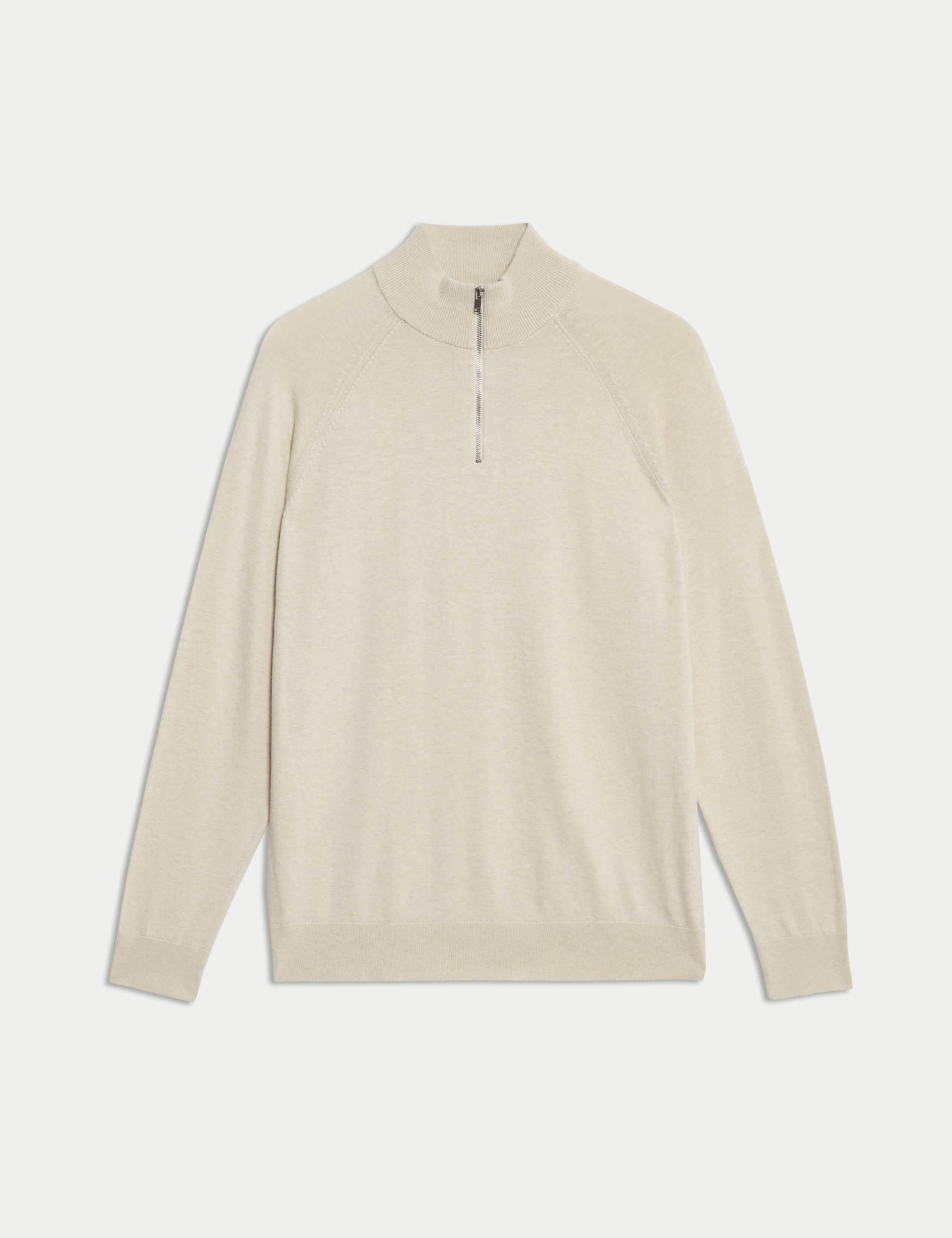 Cotton Rich Half Zip Jumper 2 of 6