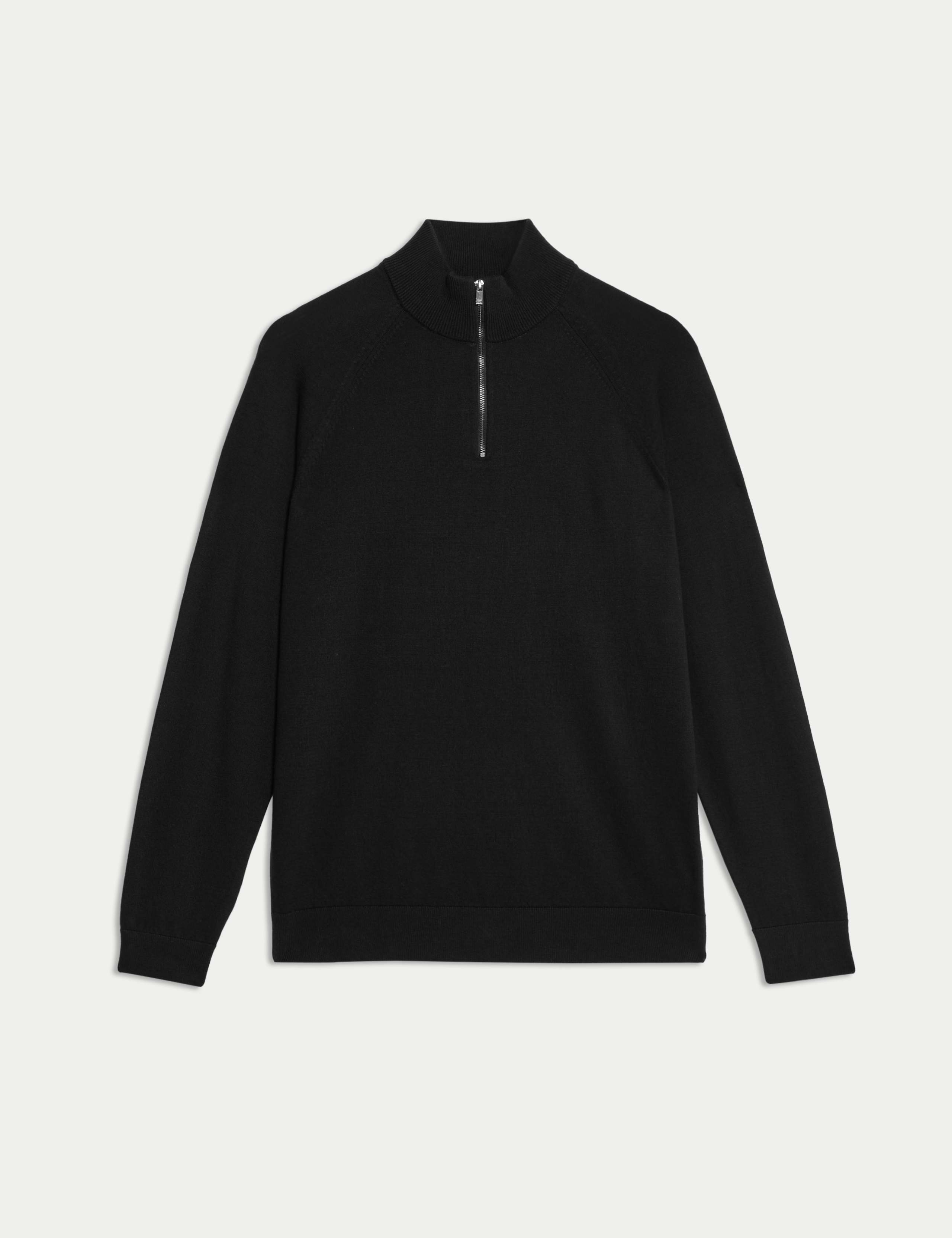 Cotton Rich Half Zip Jumper 2 of 6