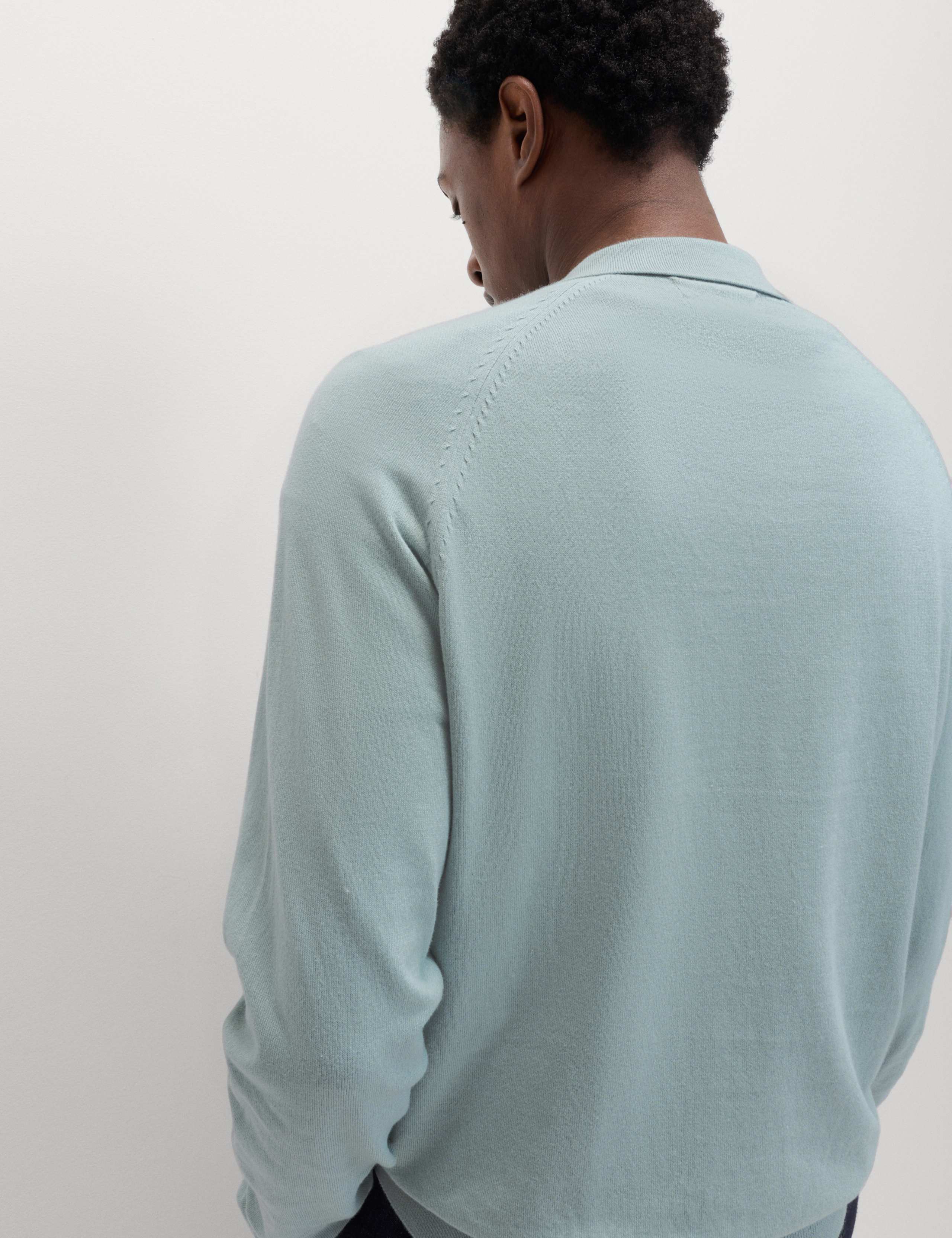 Cotton Rich Knitted Polo Shirt 4 of 5