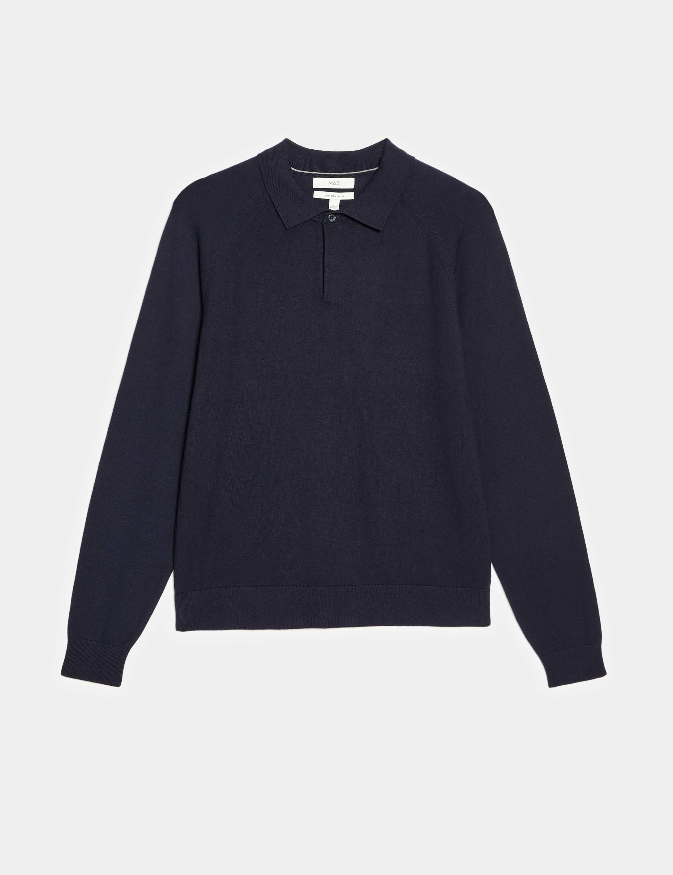 Cotton Rich Knitted Polo Shirt 2 of 7