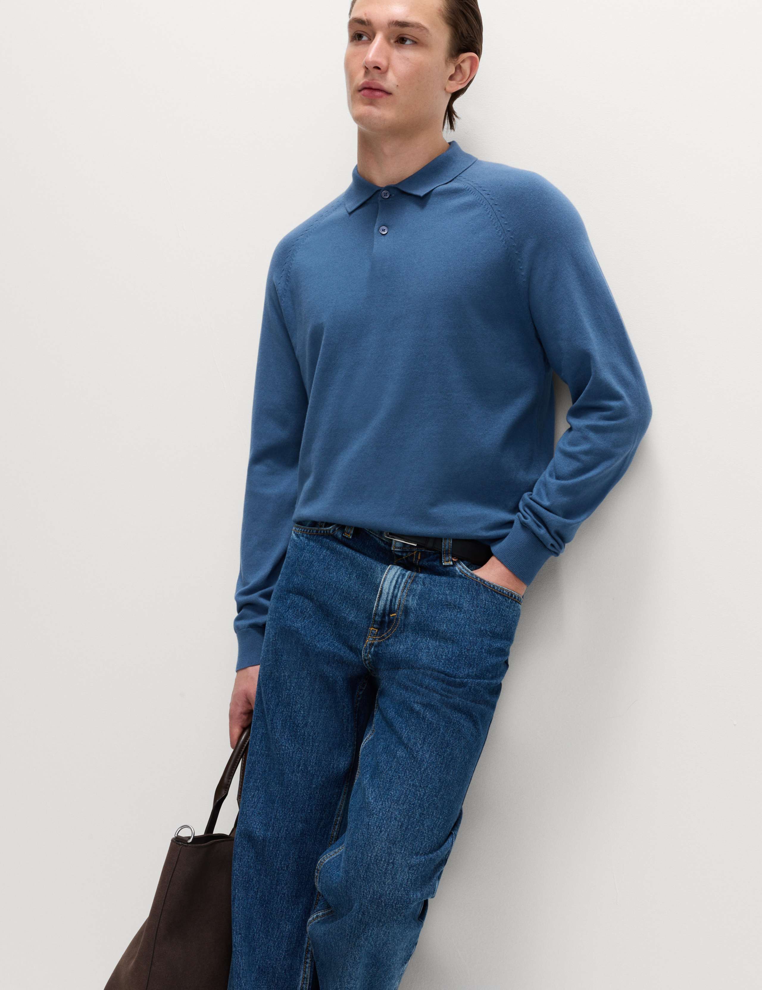 Cotton Rich Knitted Polo Shirt 5 of 5