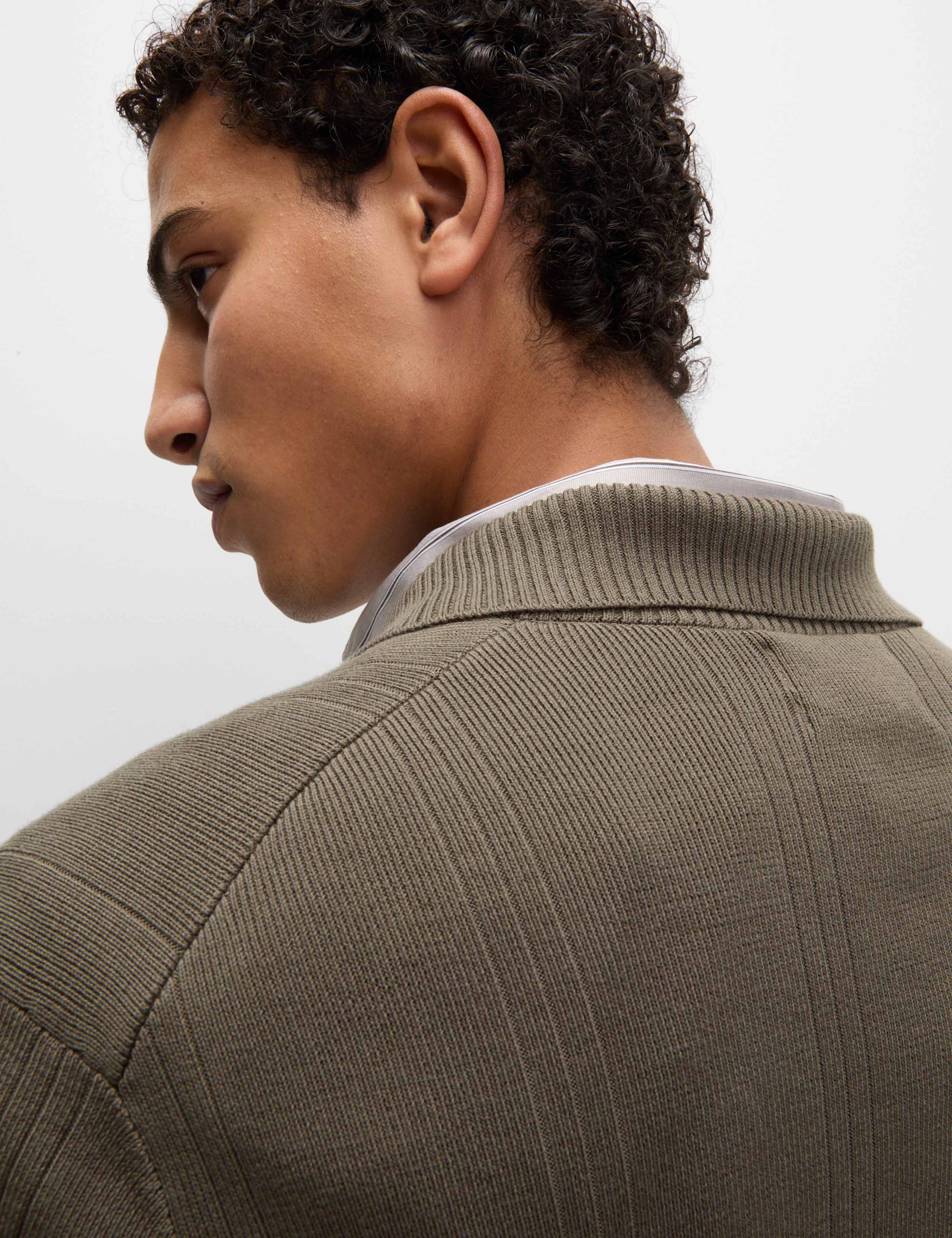 Cotton Modal Blend Knitted Polo Shirt 5 of 5