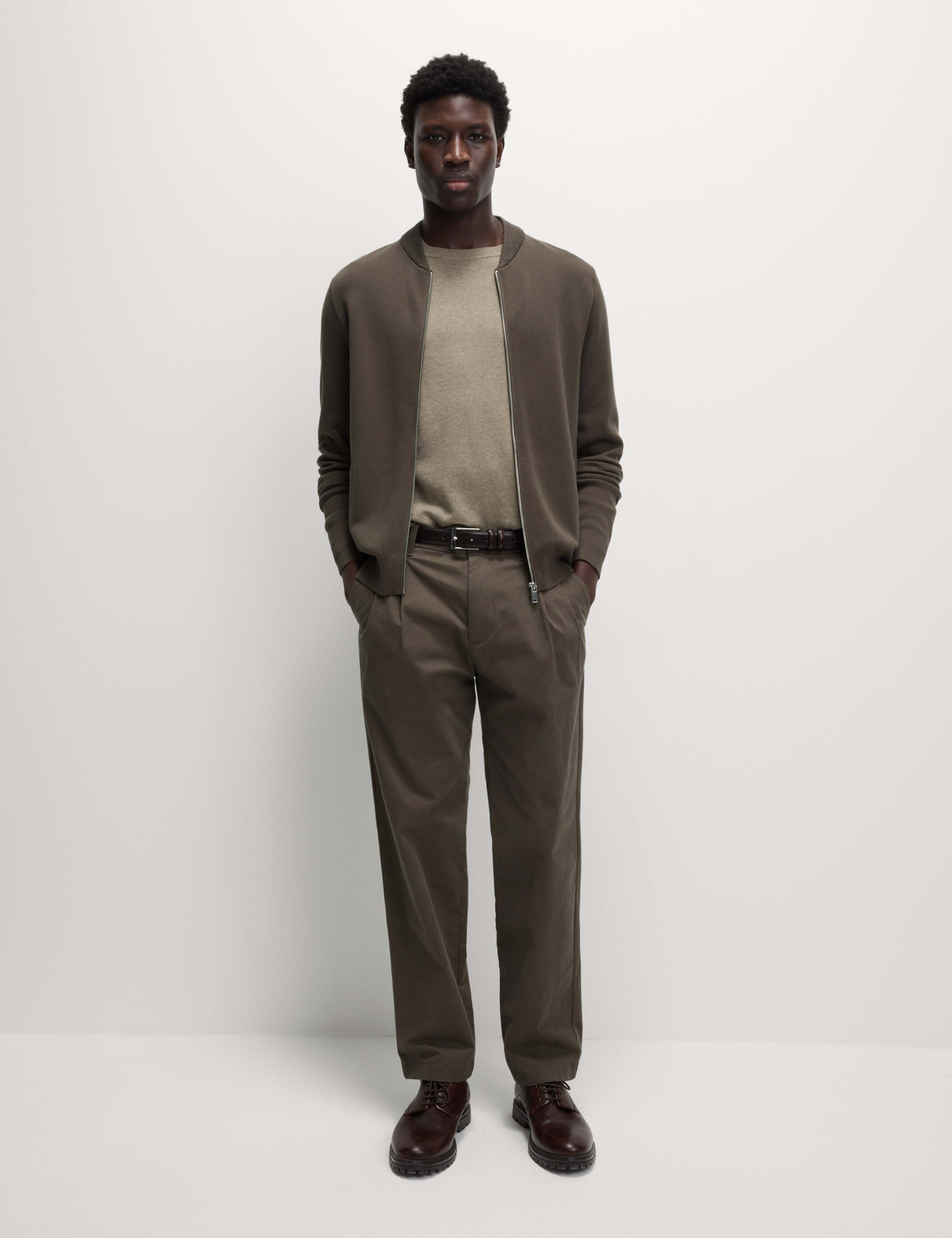 Cotton Modal Blend Knitted Bomber 4 of 7