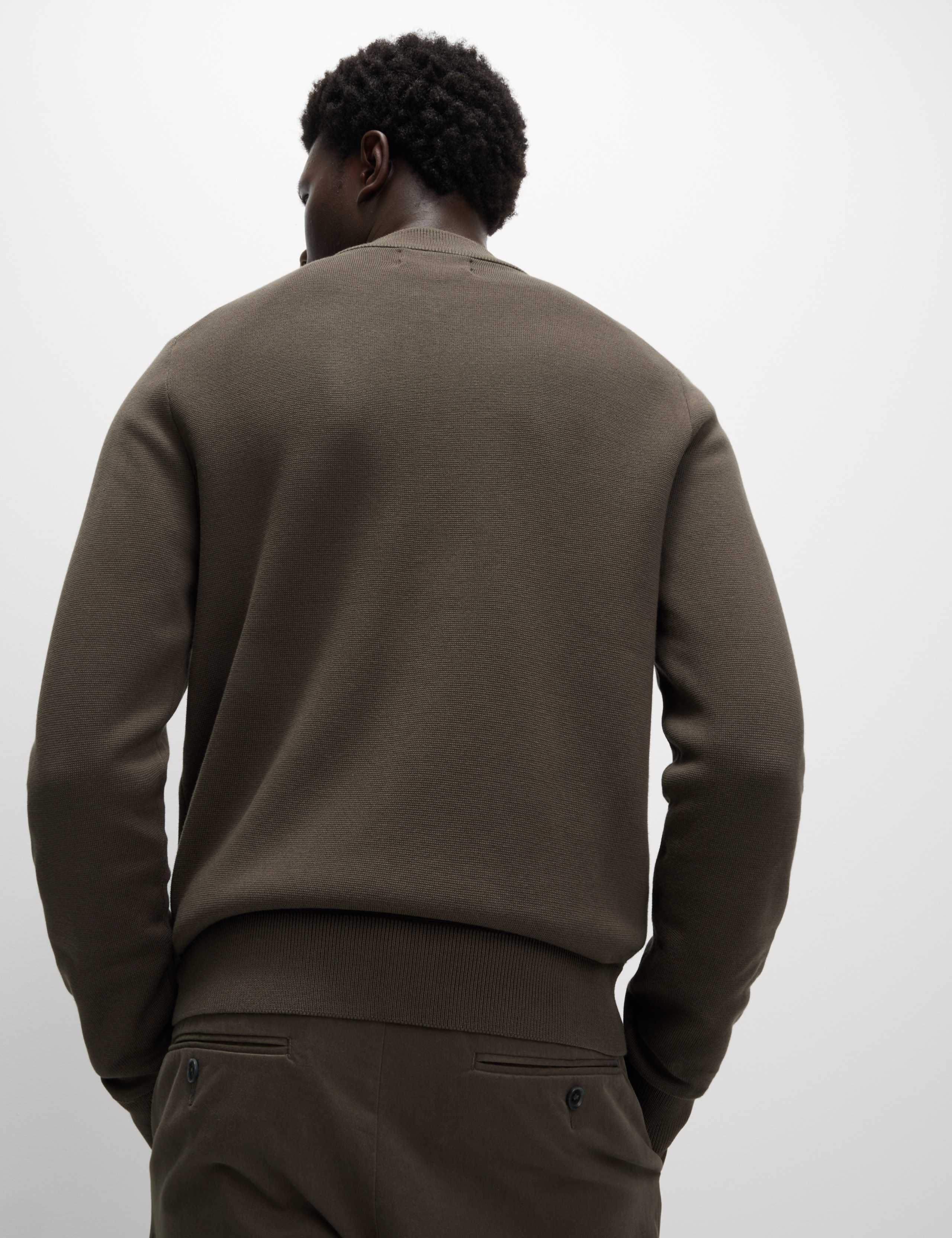 Cotton Modal Blend Knitted Bomber 6 of 7