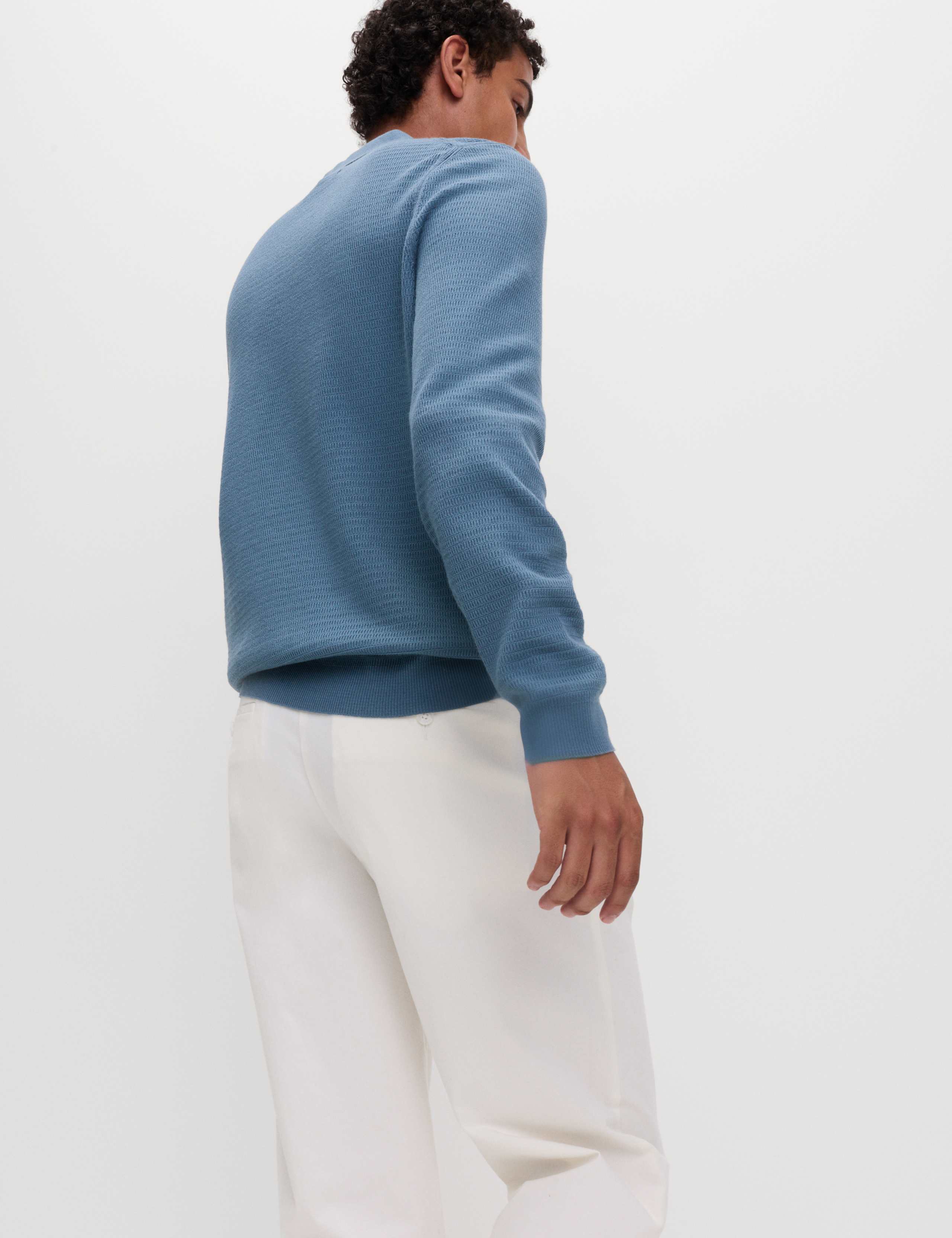 Cotton Rich Textured Knitted Polo Shirt 3 of 5
