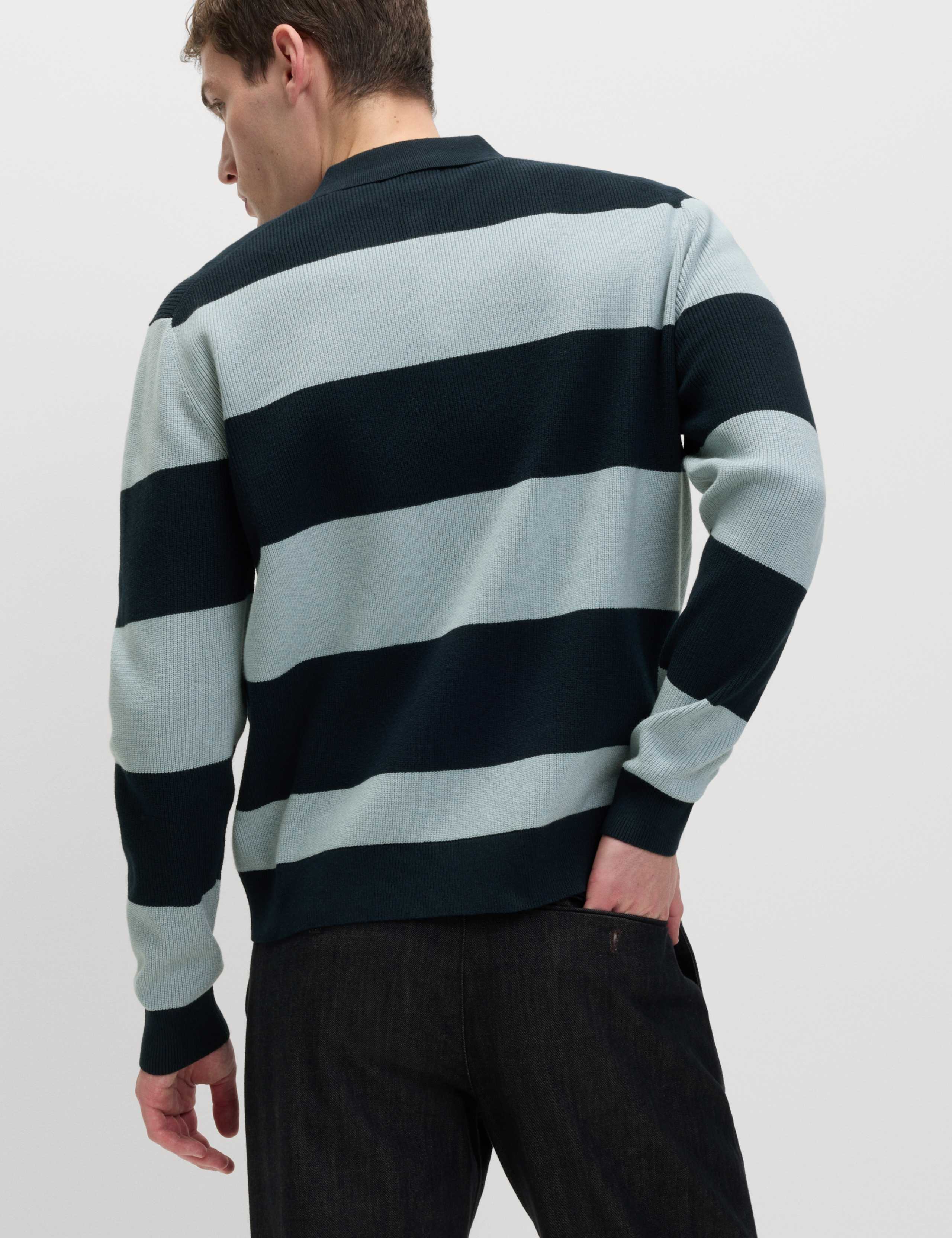 Cotton Blend Striped Rugby Shirt 4 of 5