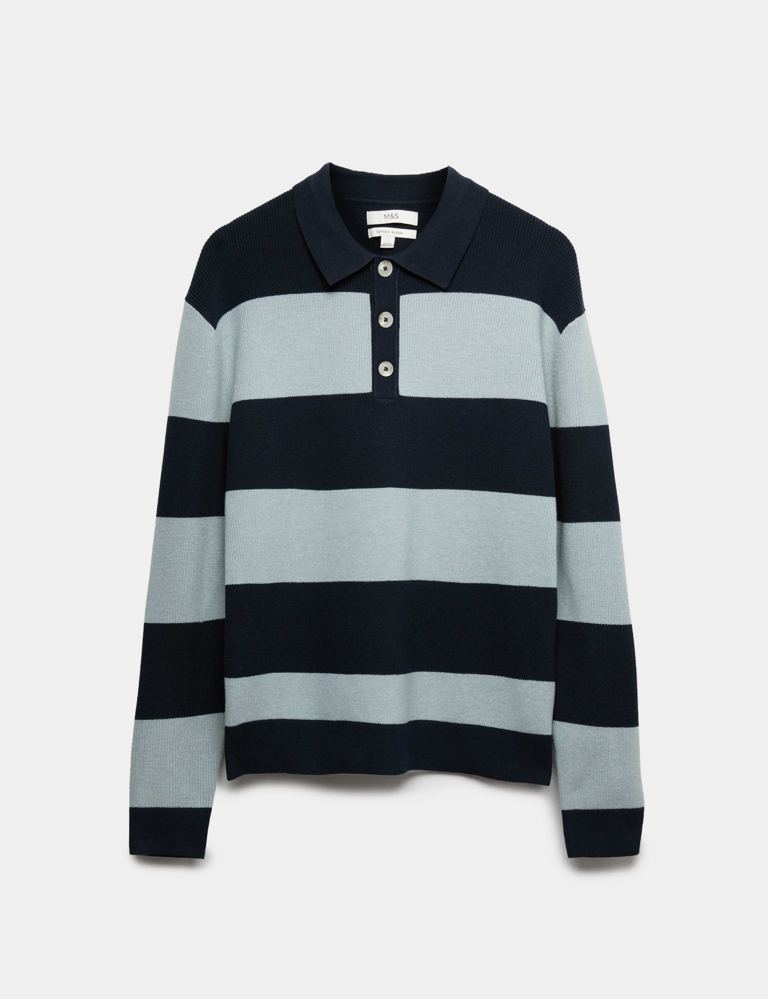 Cotton Blend Striped Rugby Shirt 2 of 5