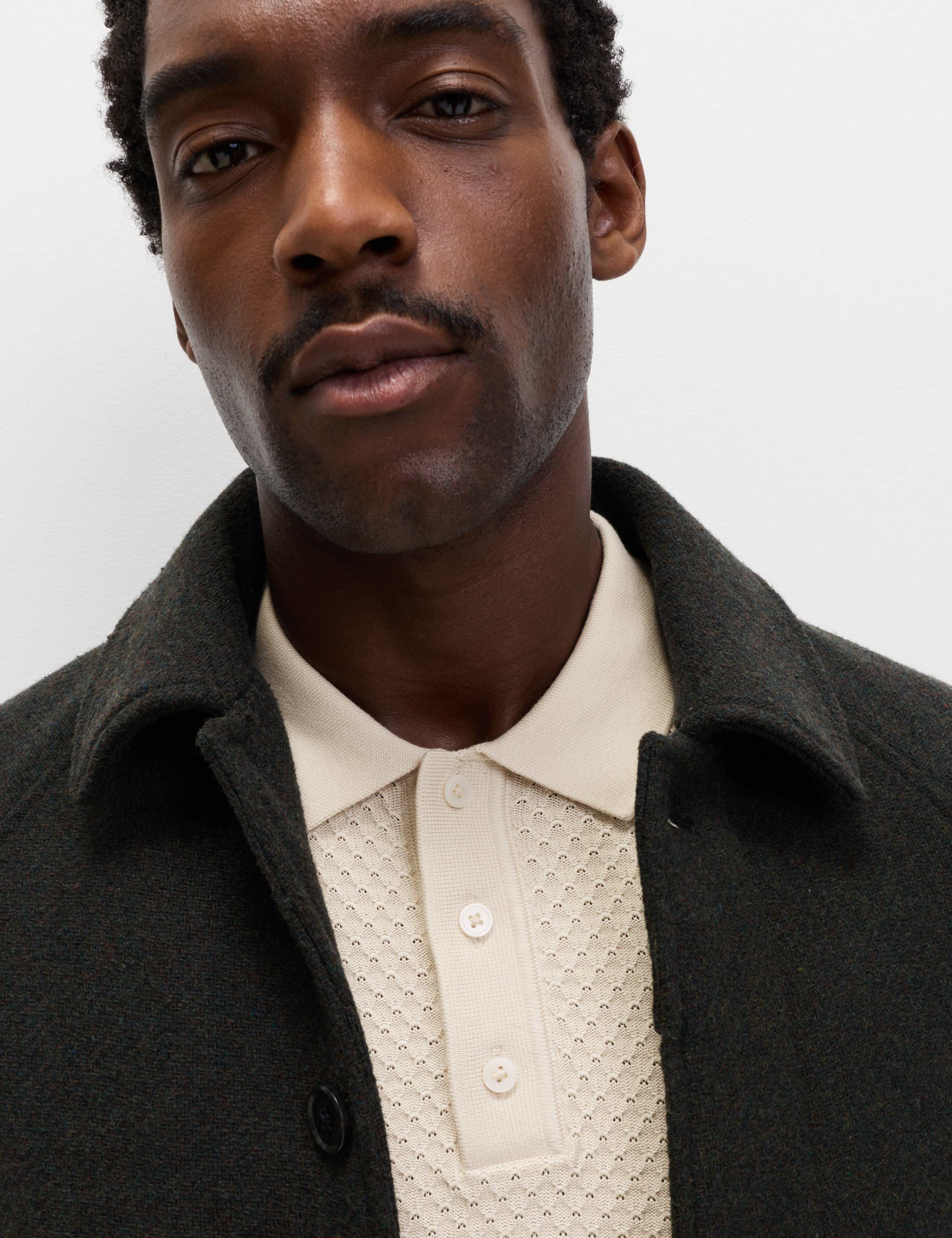 Cotton Modal Textured Polo Shirt 4 of 6