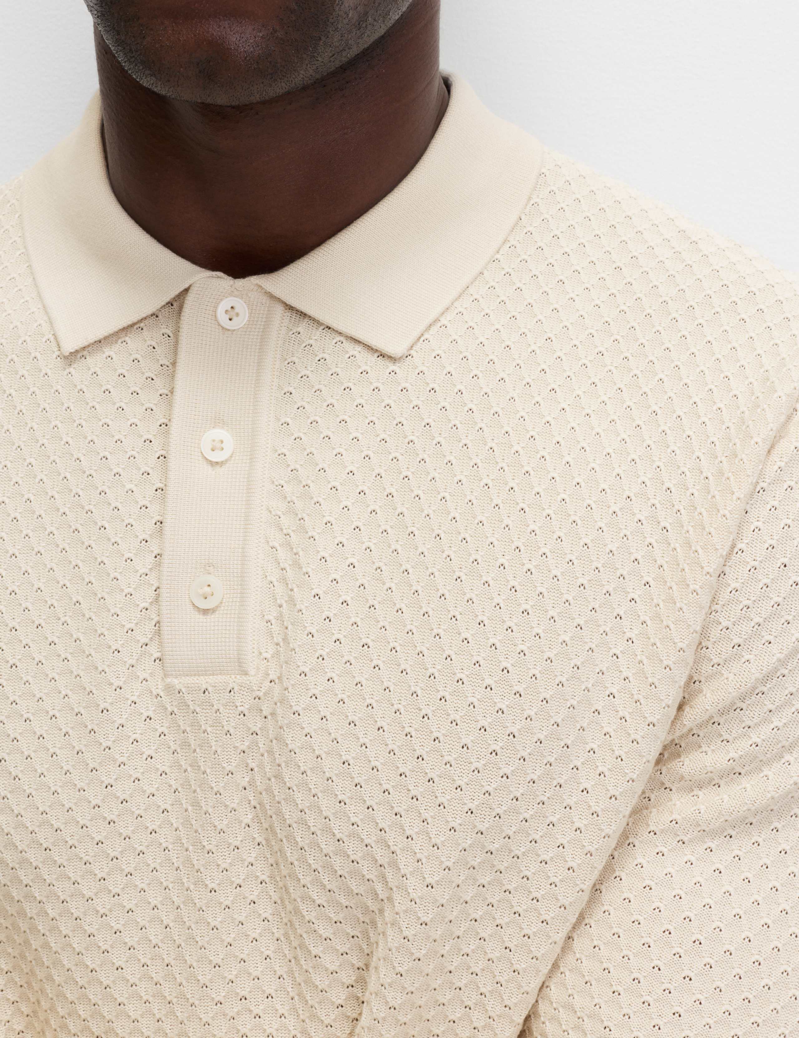 Cotton Modal Textured Polo Shirt 6 of 6