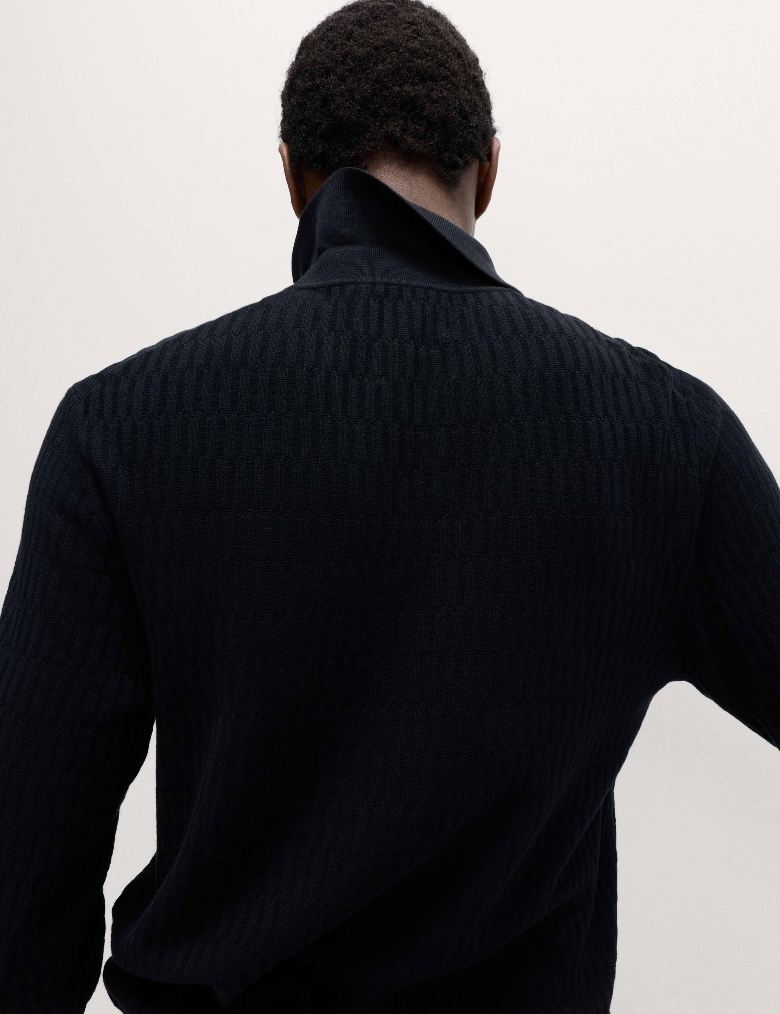 Cotton Modal Geometric Knitted Polo 4 of 6