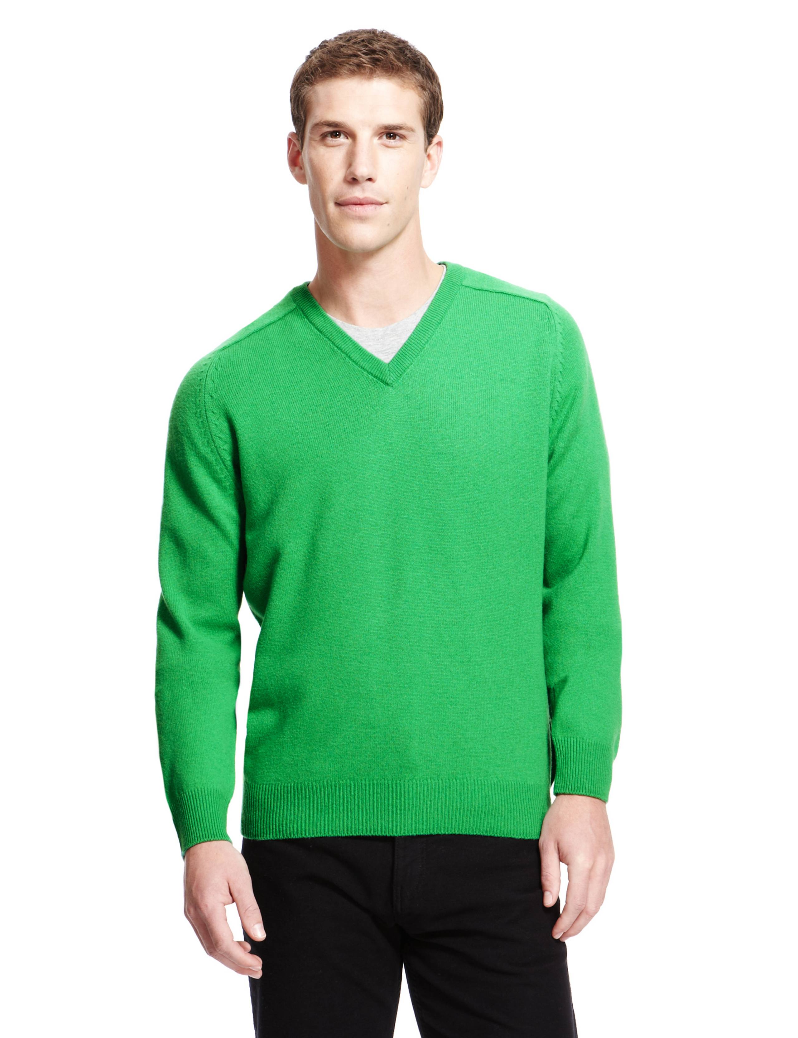 Pure Lambswool V-Neck Jumper 1 of 4
