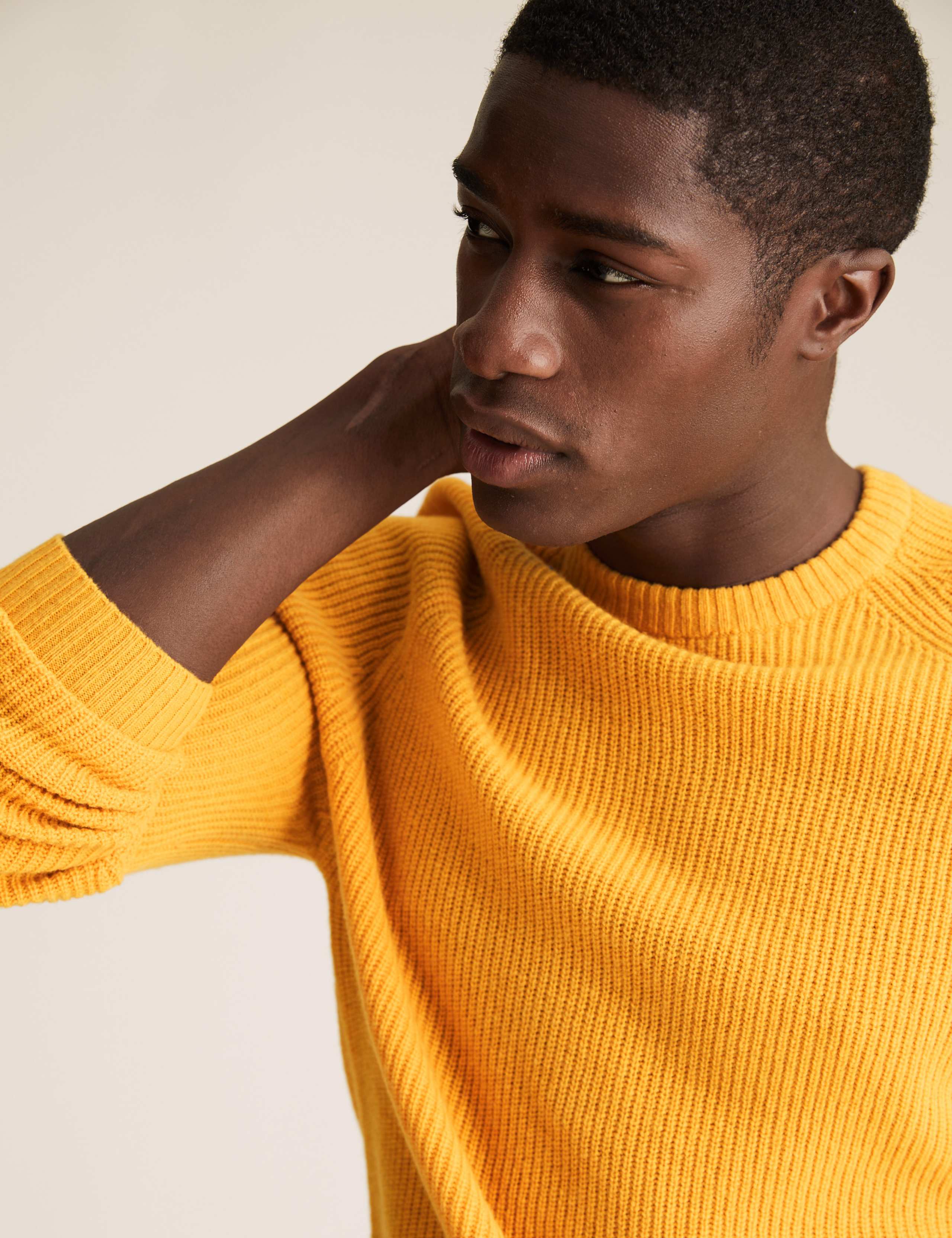 Pure Lambswool Chunky Crew Neck Jumper 1 of 4