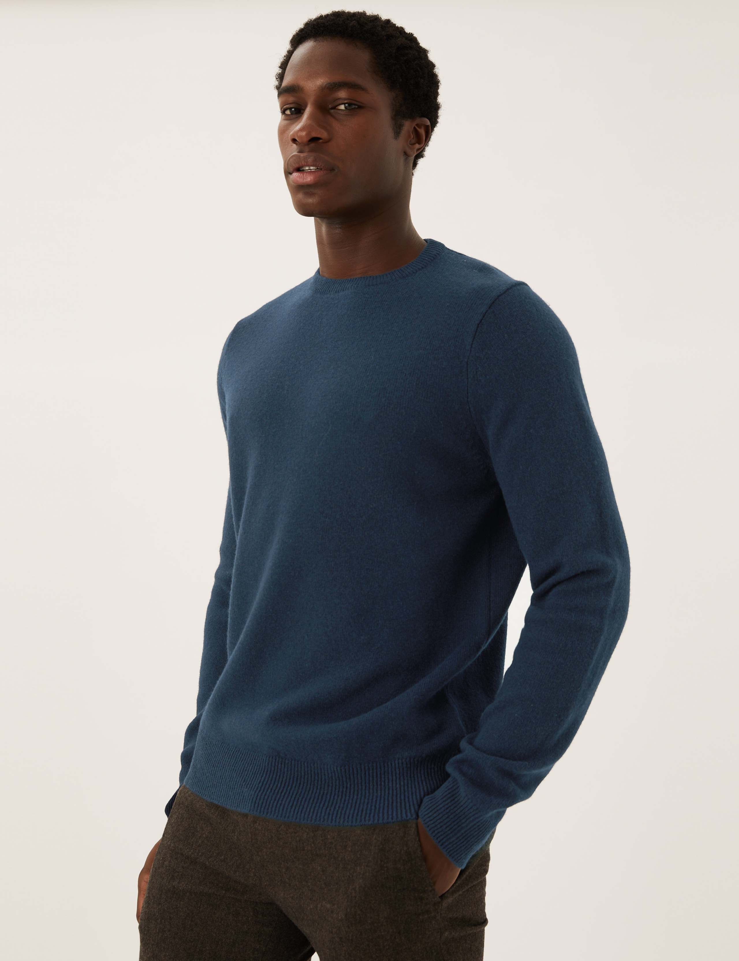 2pk Pure Lambswool Crew Neck Jumpers 4 of 6