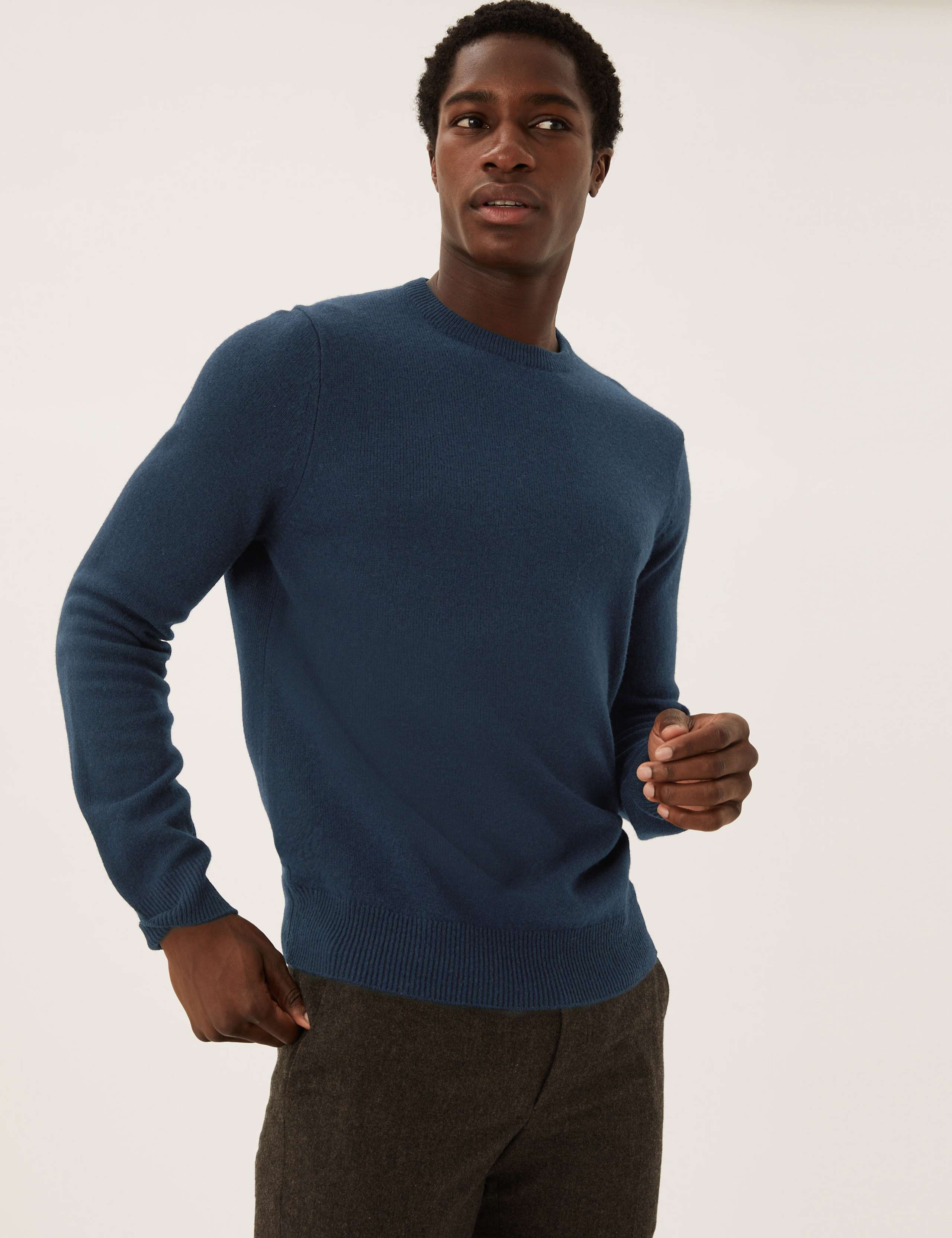 2pk Pure Lambswool Crew Neck Jumpers 2 of 6