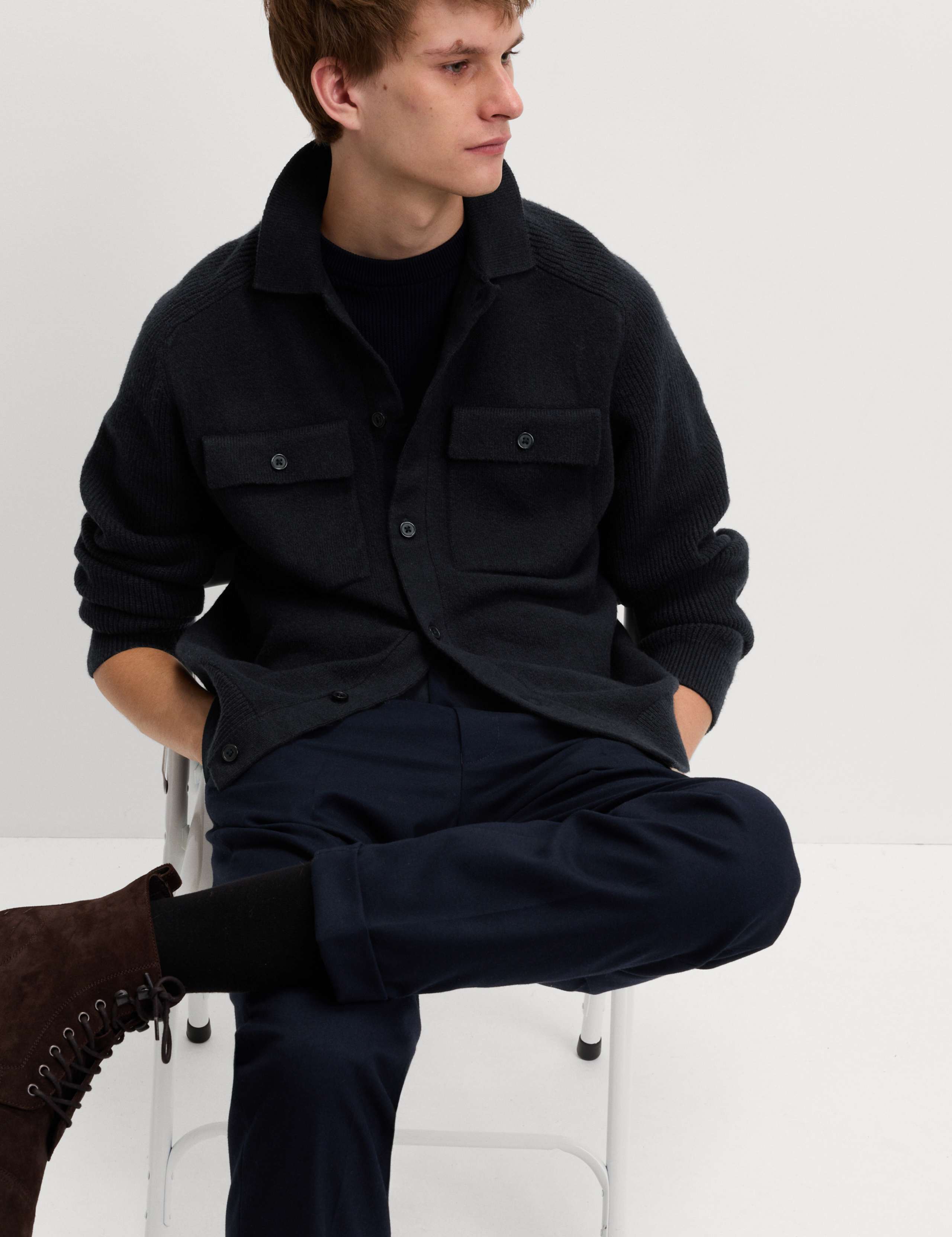 Air-Yarn Button Through Knitted Jacket 5 of 6