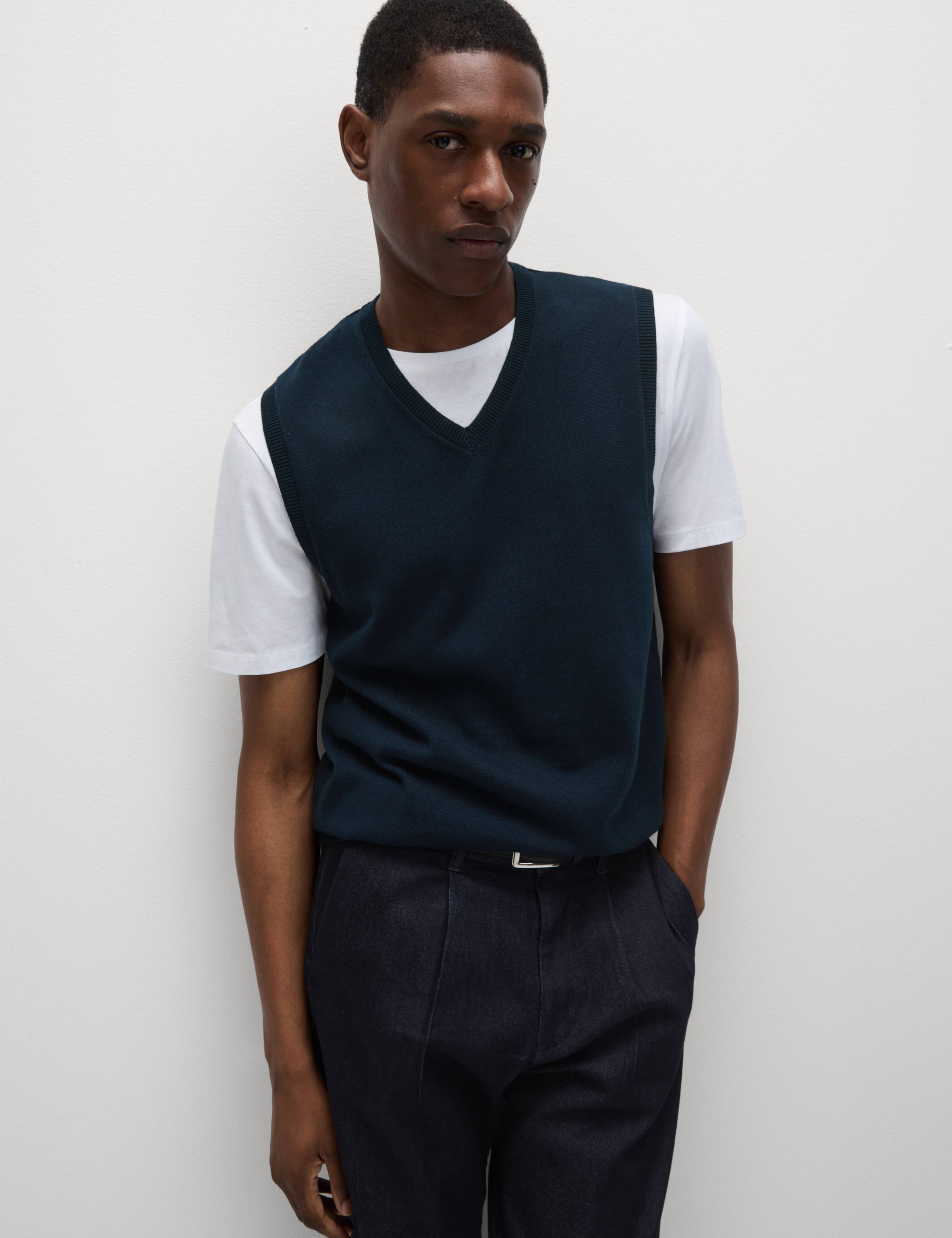 Pure Cotton Sleeveless Jumper 5 of 6