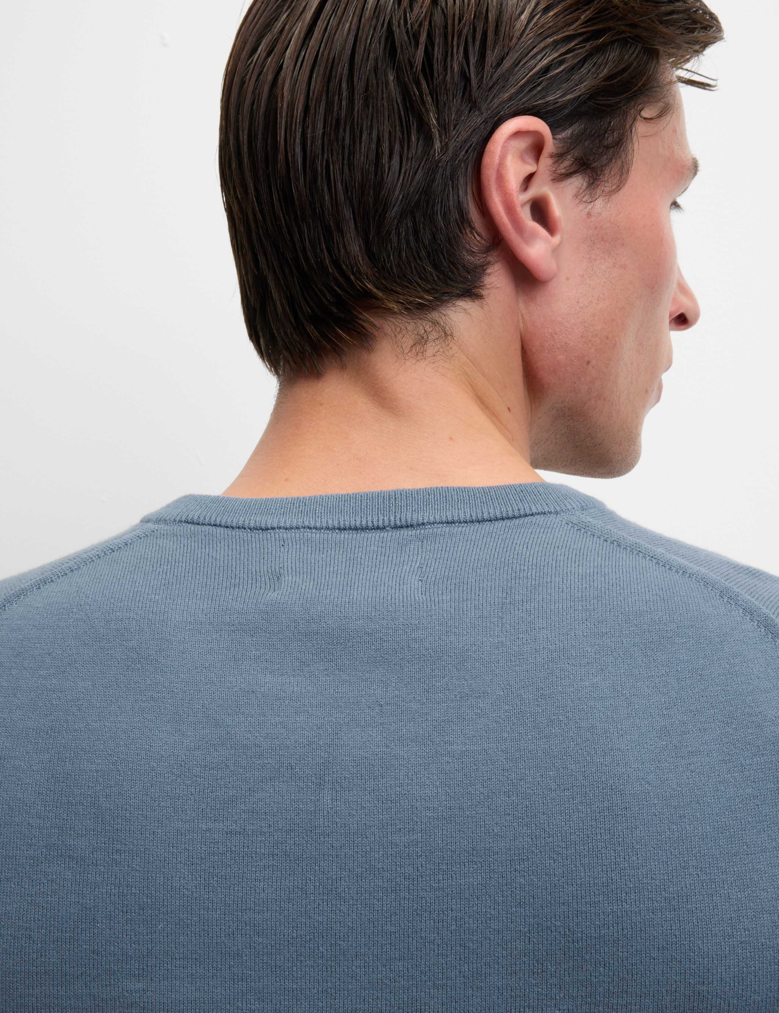 Pure Cotton V-Neck Knitted Jumper 6 of 7