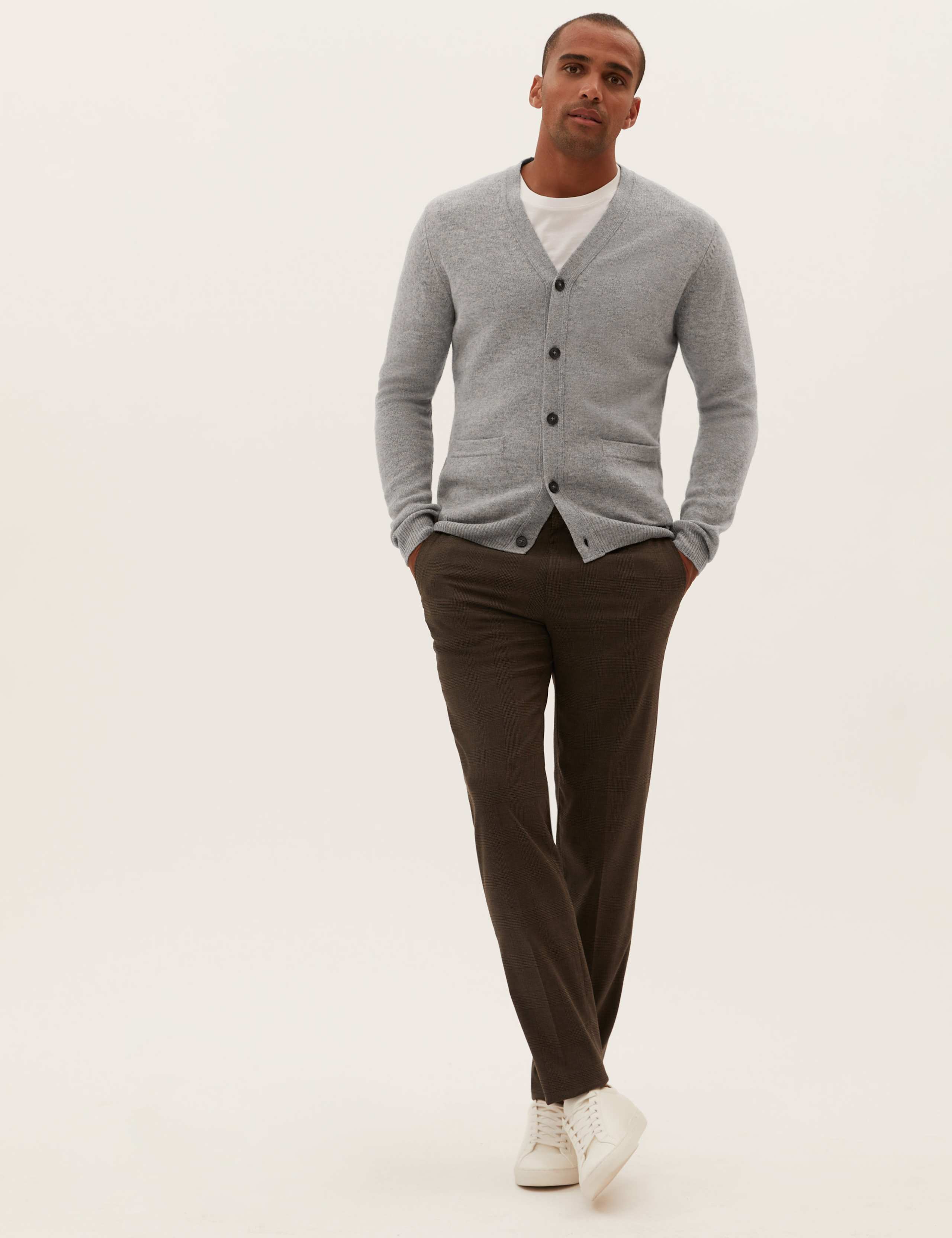 Pure Extra Fine Lambswool V-Neck Cardigan 3 of 5