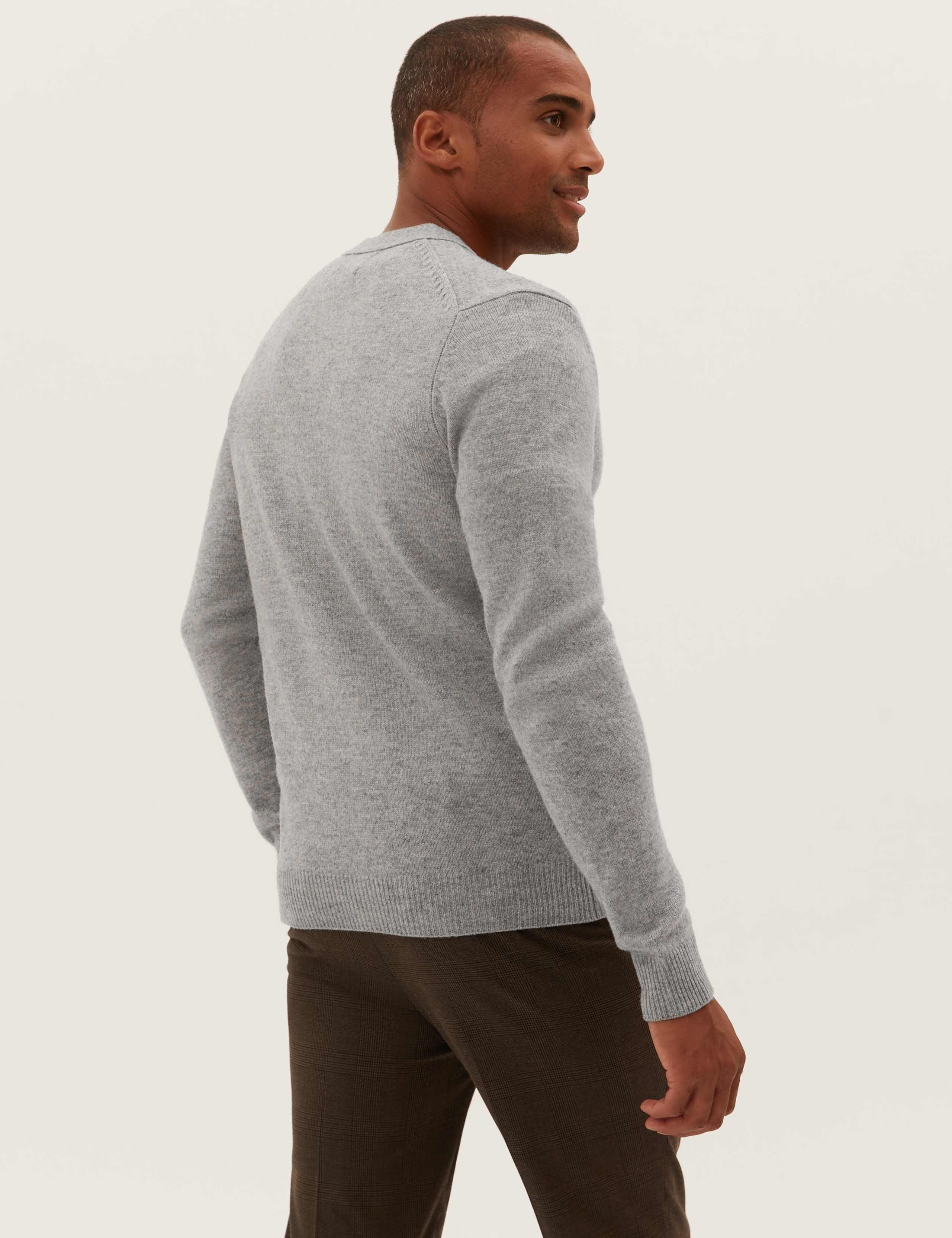Pure Extra Fine Lambswool V-Neck Cardigan 4 of 5