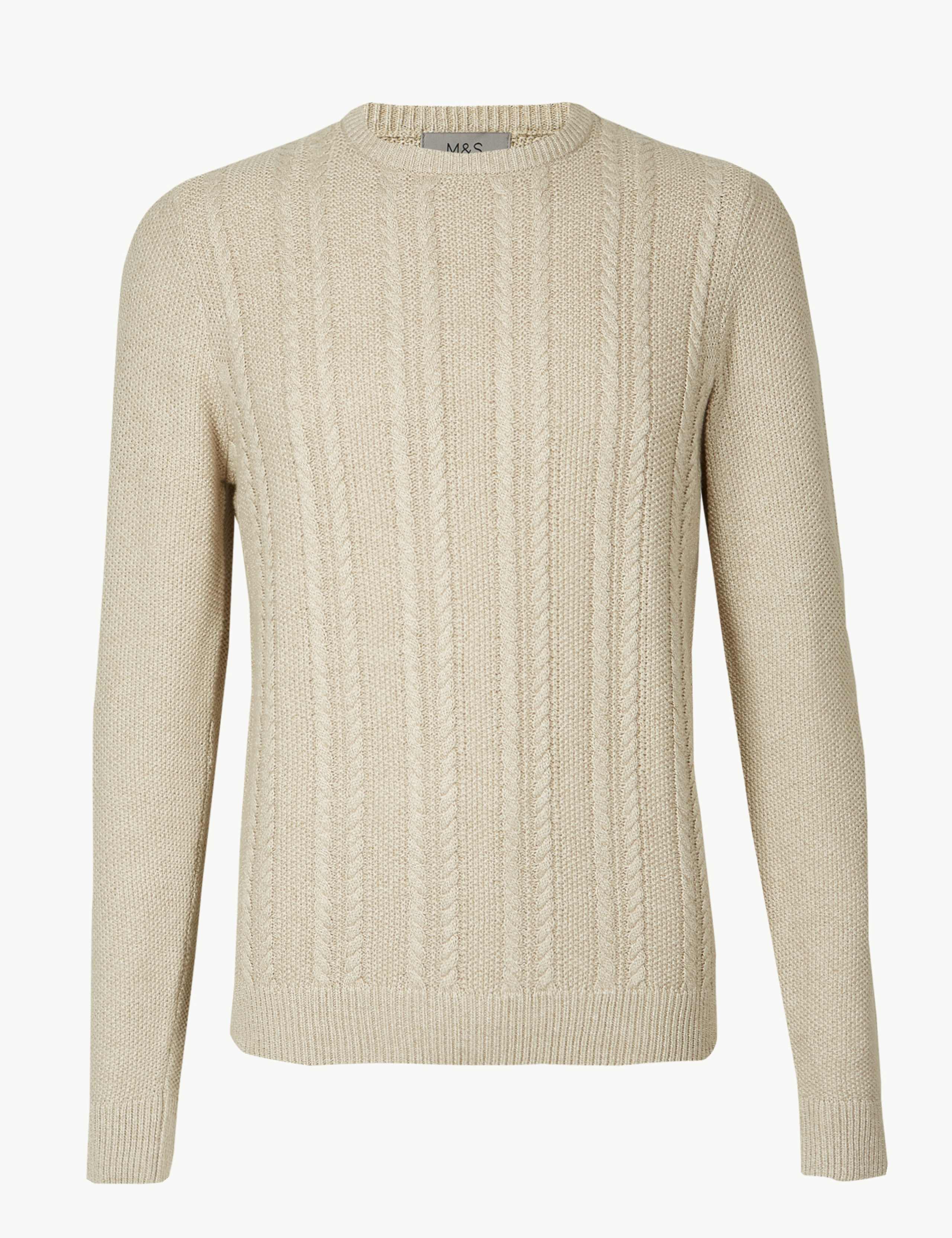 Pure Cotton Cable Knit Jumper 2 of 4