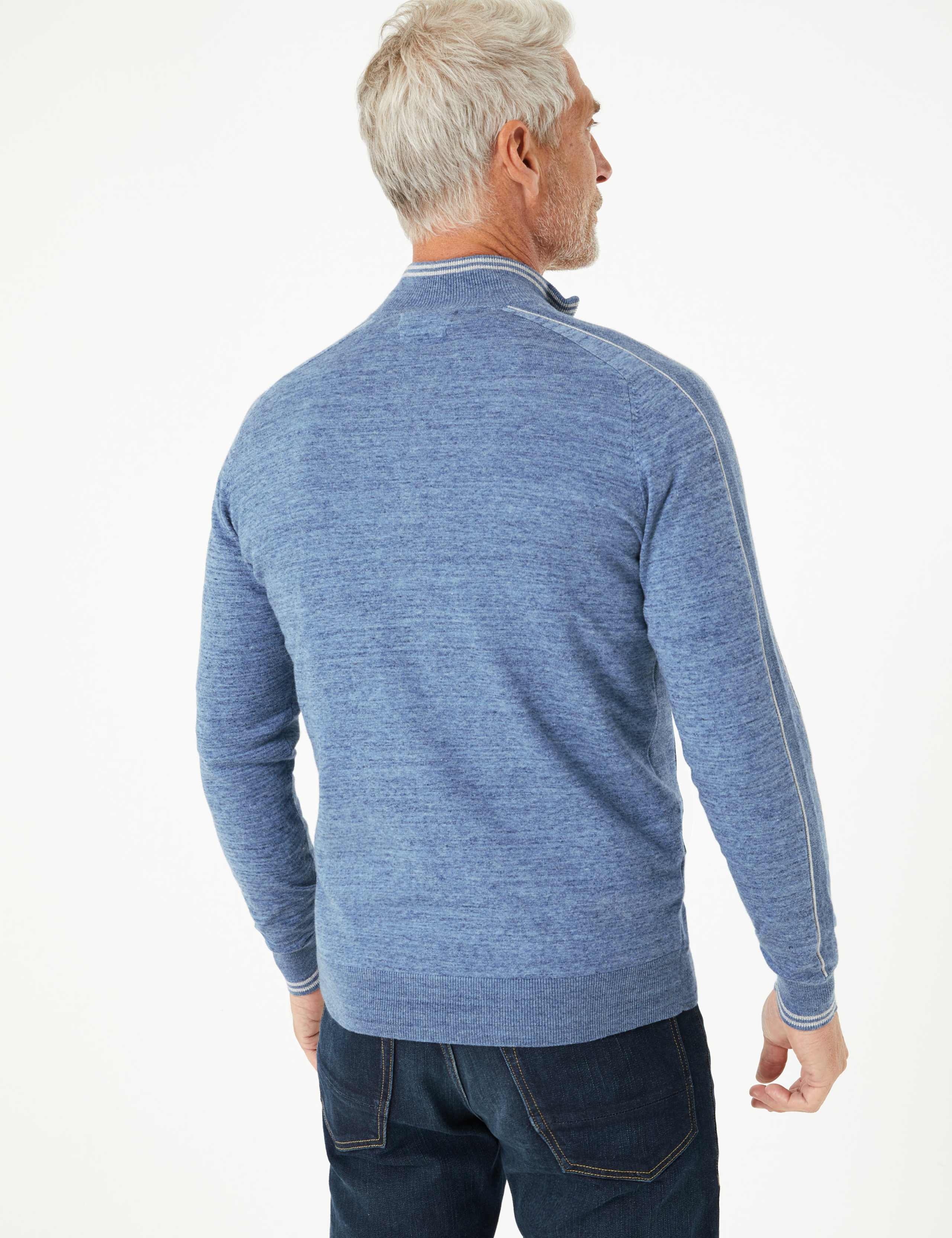 Cotton Rich Long Sleeve Knitted Polo 4 of 4