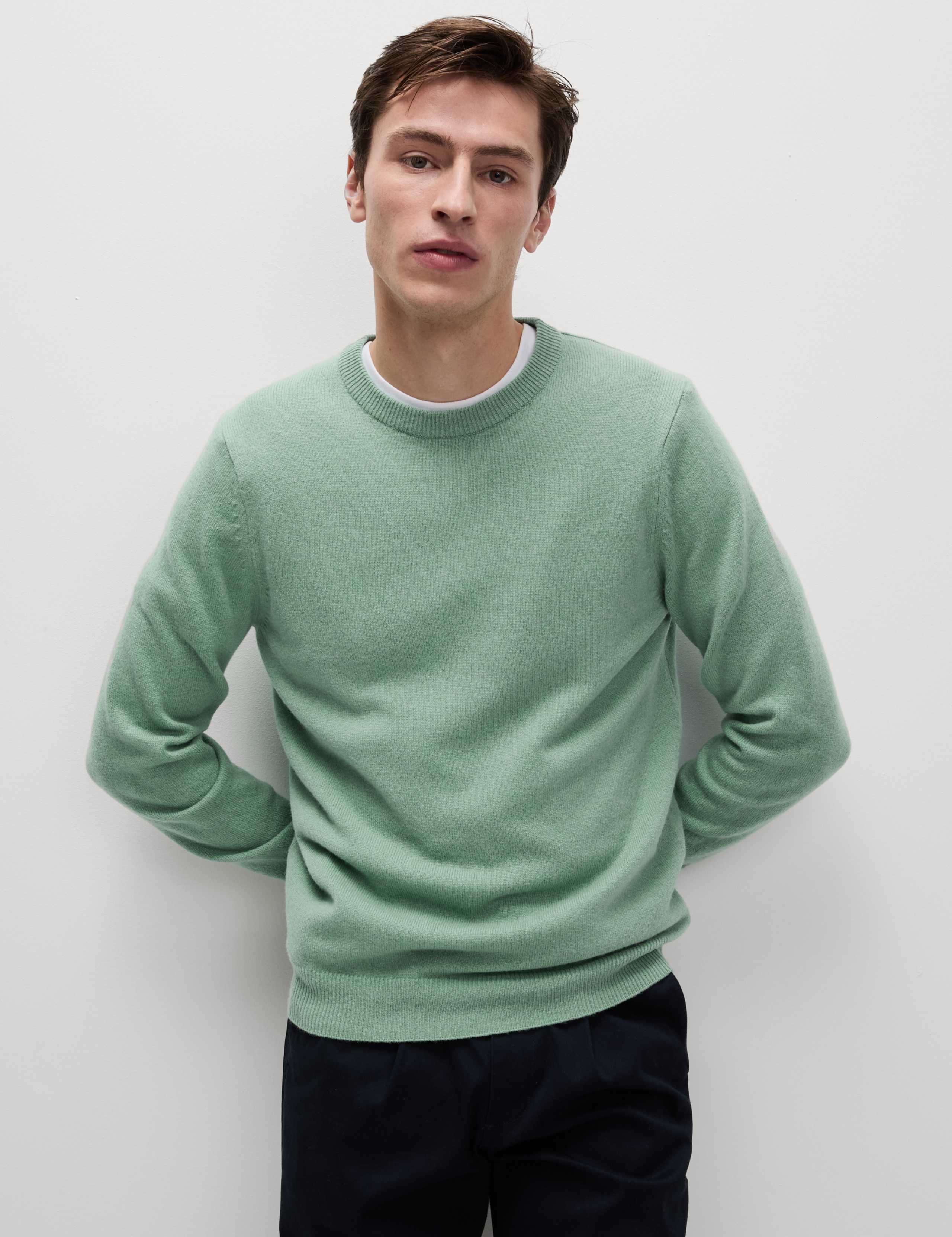Pure Extra Fine Lambswool Crew Neck Jumper 5 of 5