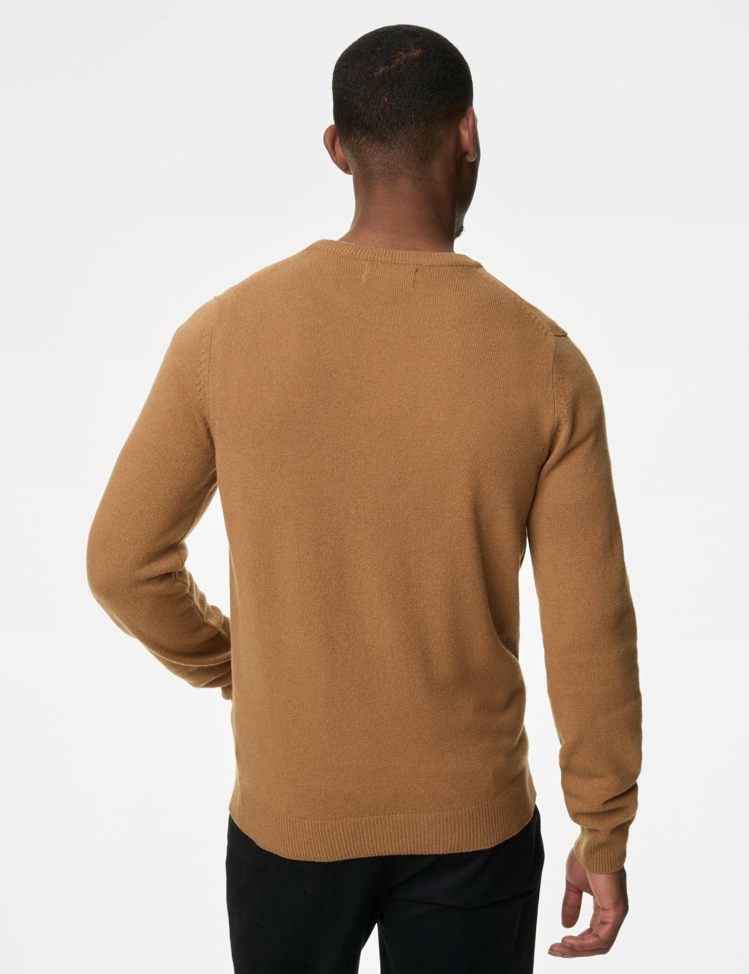 Pure Extra Fine Lambswool Crew Neck Jumper 4 of 5