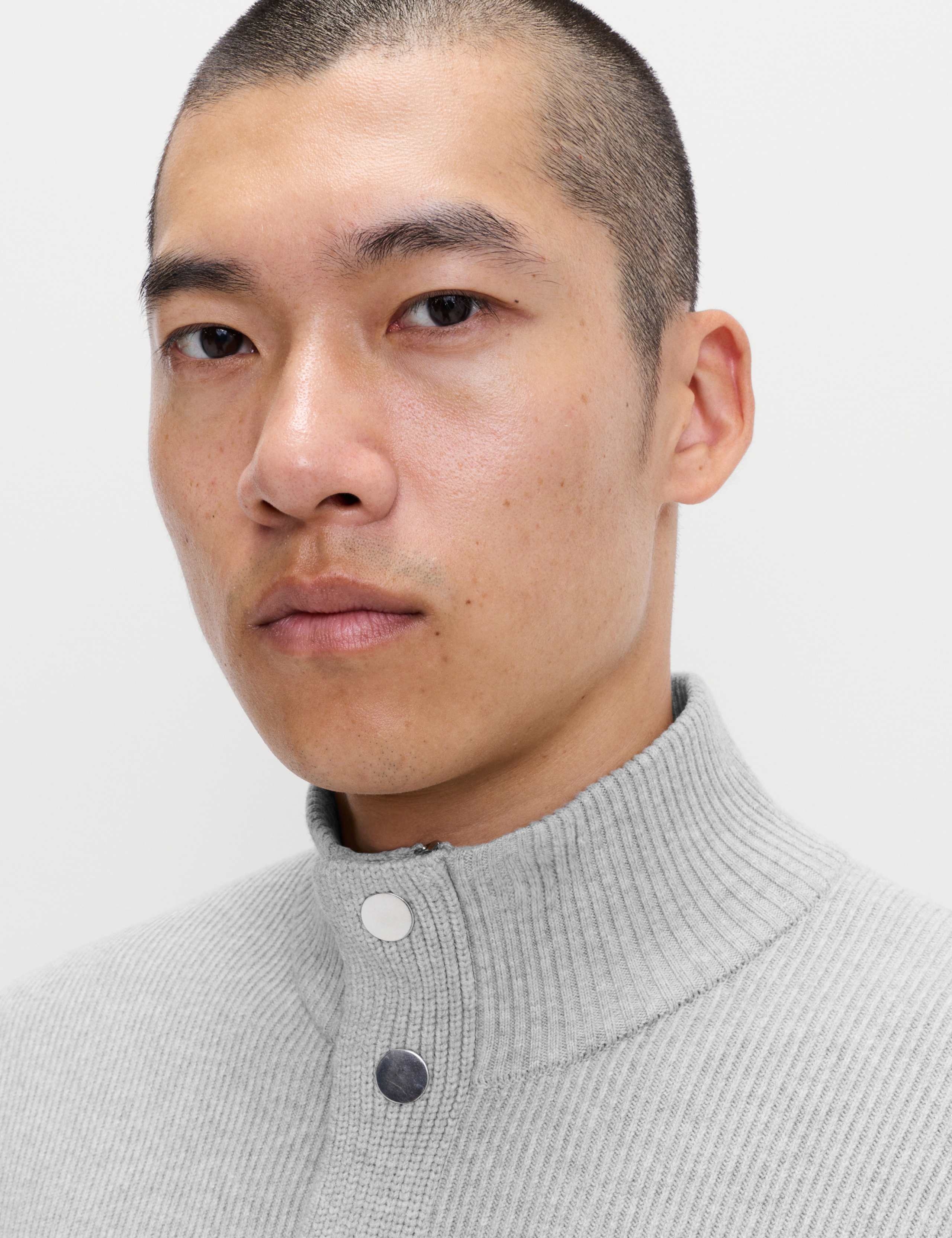 Cotton Blend Ribbed Funnel Neck Jacket 6 of 6