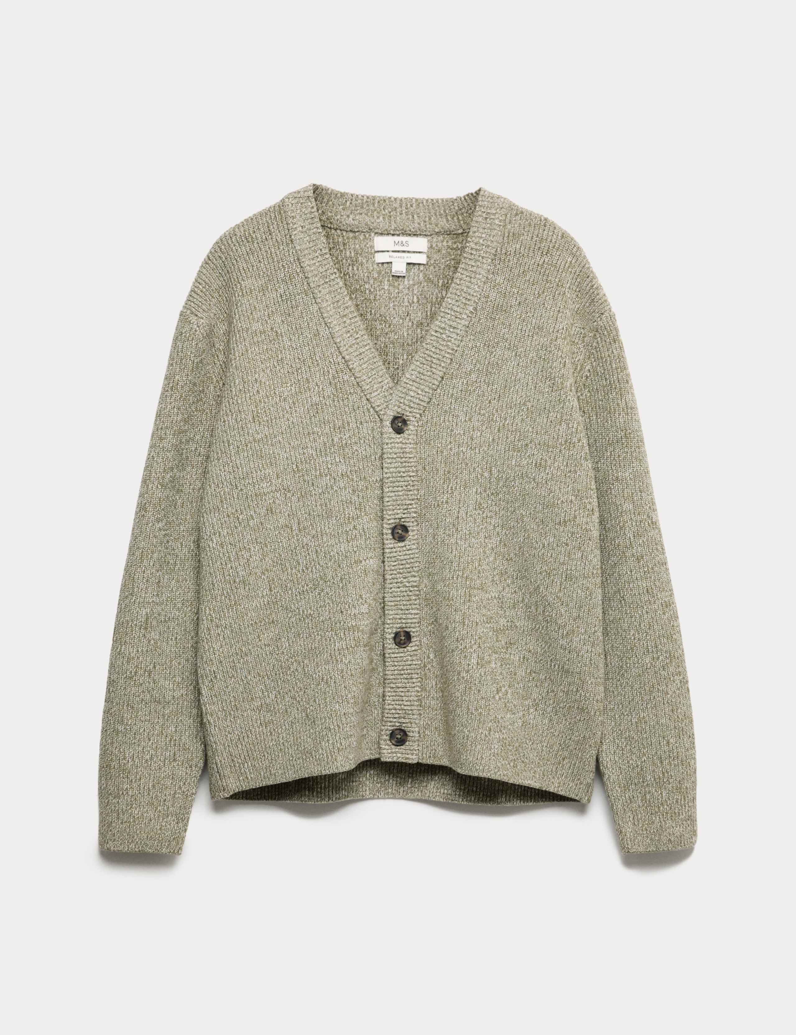 V-Neck Twisted Yarn Cardigan 2 of 6