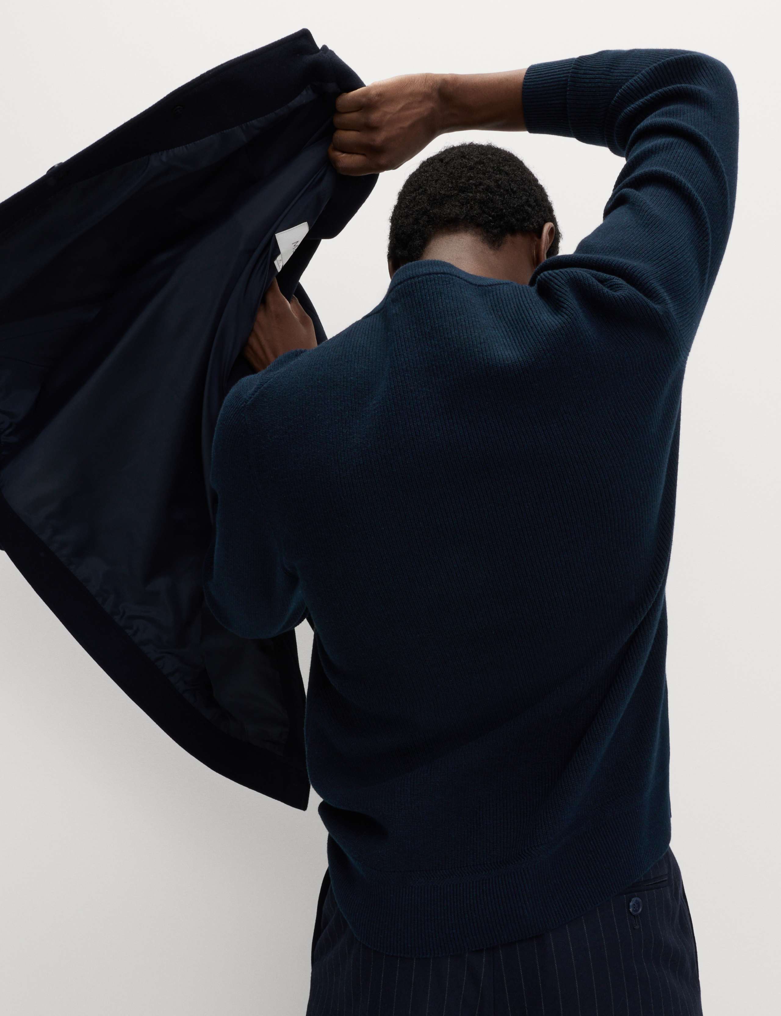 Cotton Blend Fine Rib Crew Jumper 4 of 5