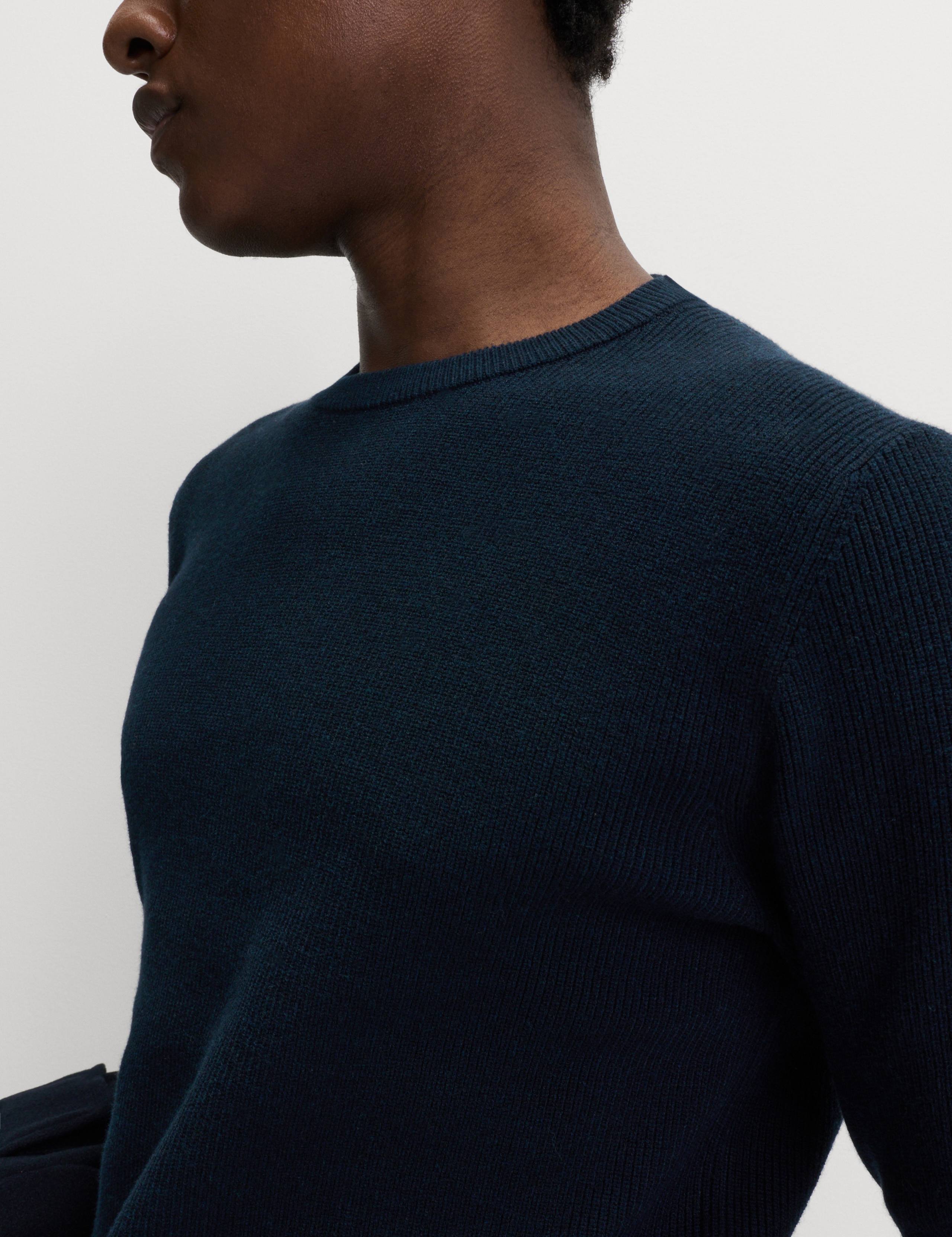 Cotton Blend Fine Rib Crew Jumper 5 of 5