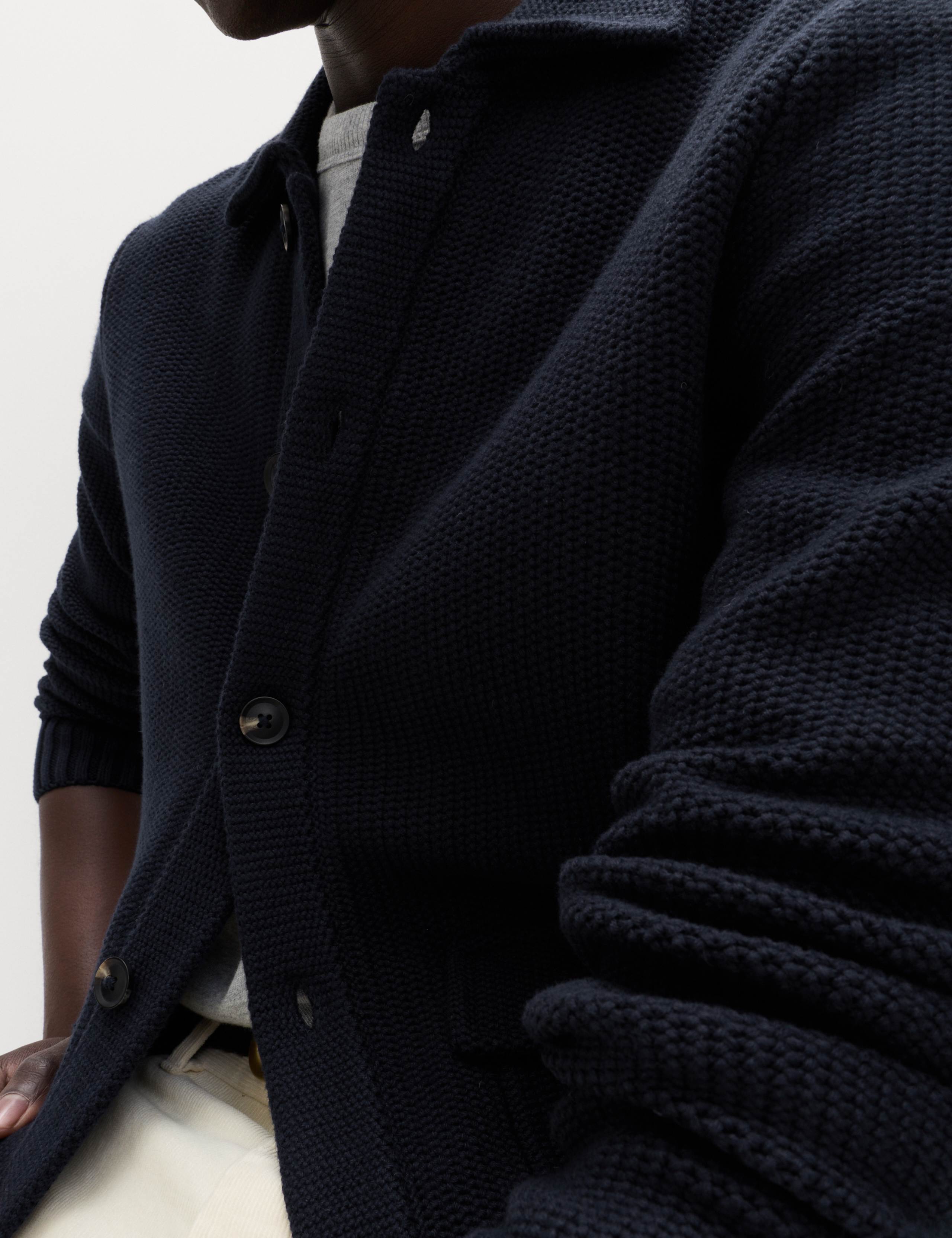 Pure Cotton Collared Knitted Jacket 3 of 7