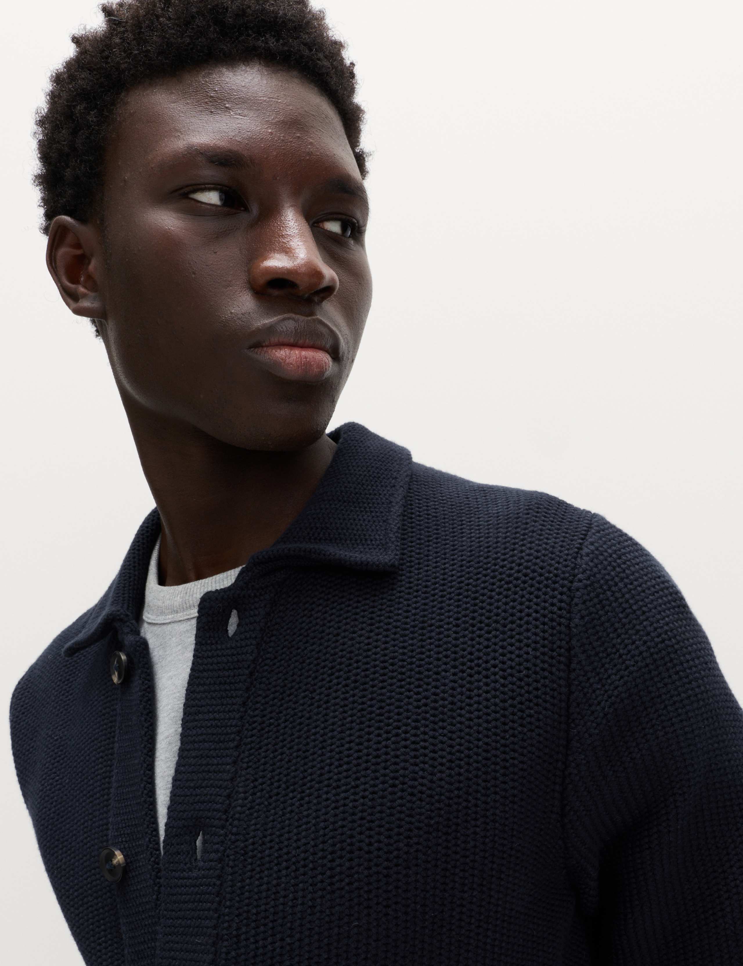 Pure Cotton Collared Knitted Jacket 5 of 7