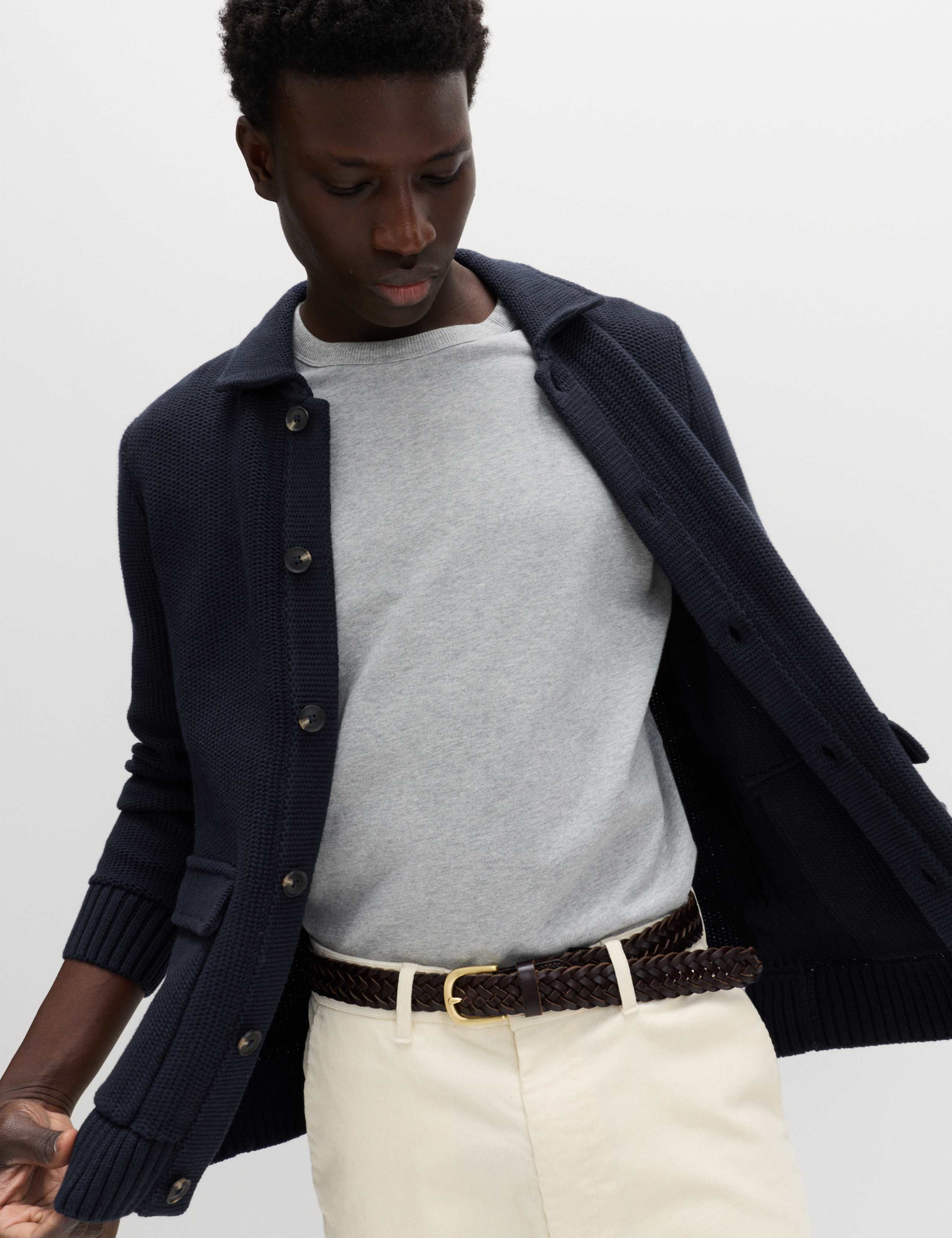 Pure Cotton Collared Knitted Jacket 6 of 7