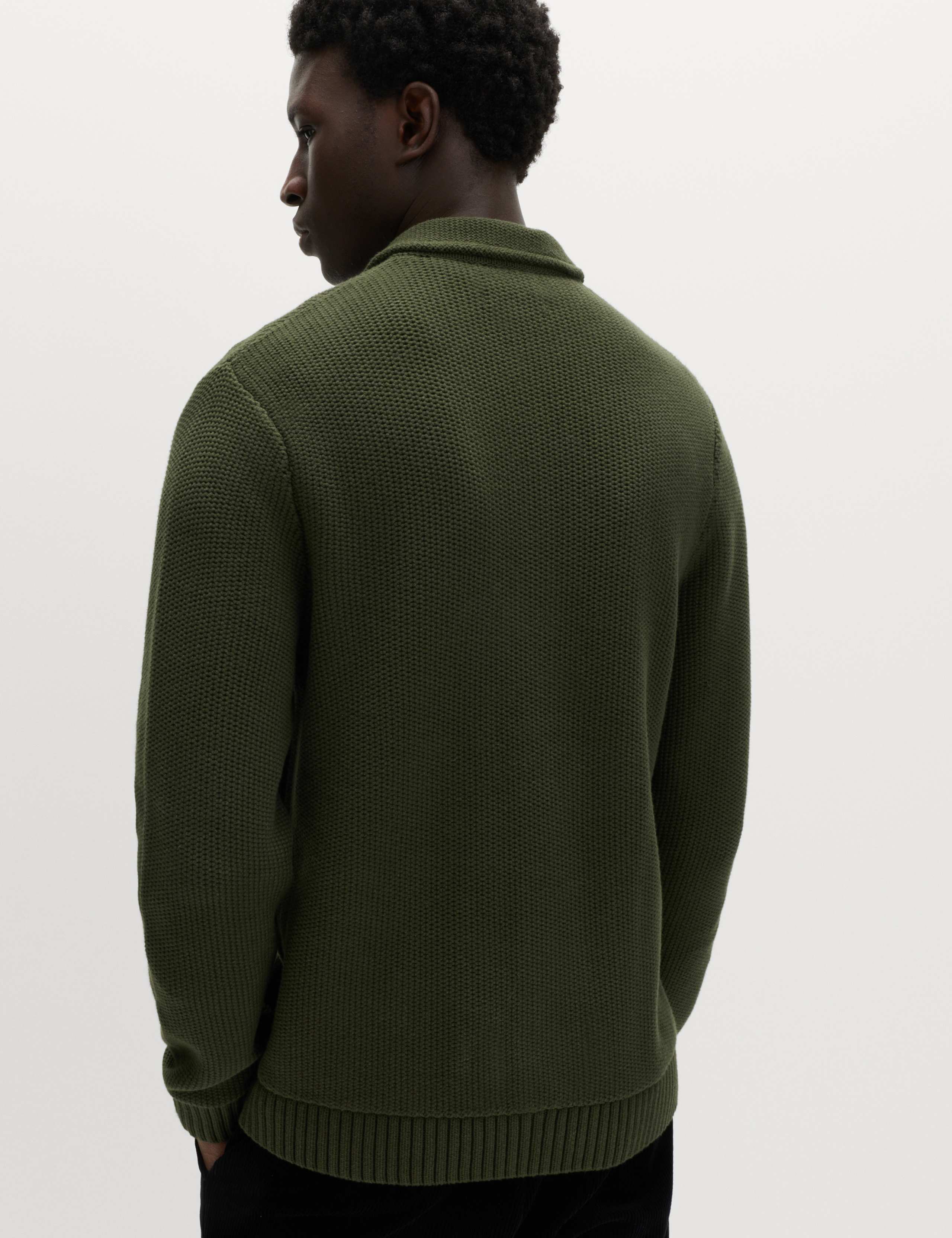 Pure Cotton Collared Knitted Jacket 4 of 7