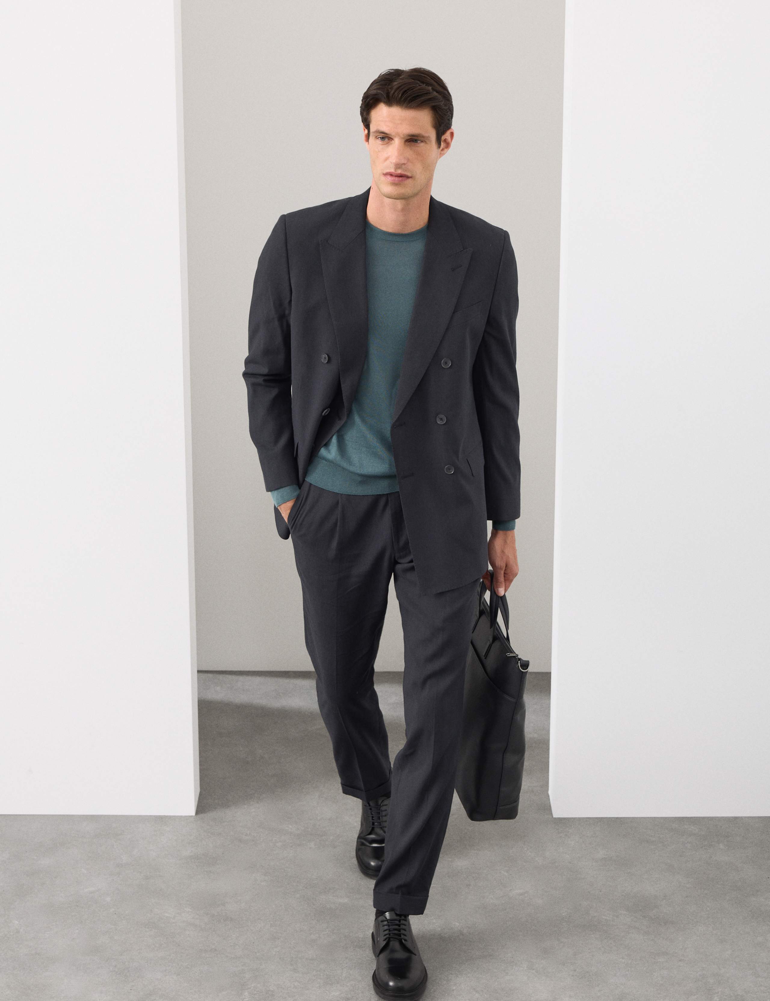 Pure Extra Fine Merino Wool Crew Neck Jumper 4 of 5