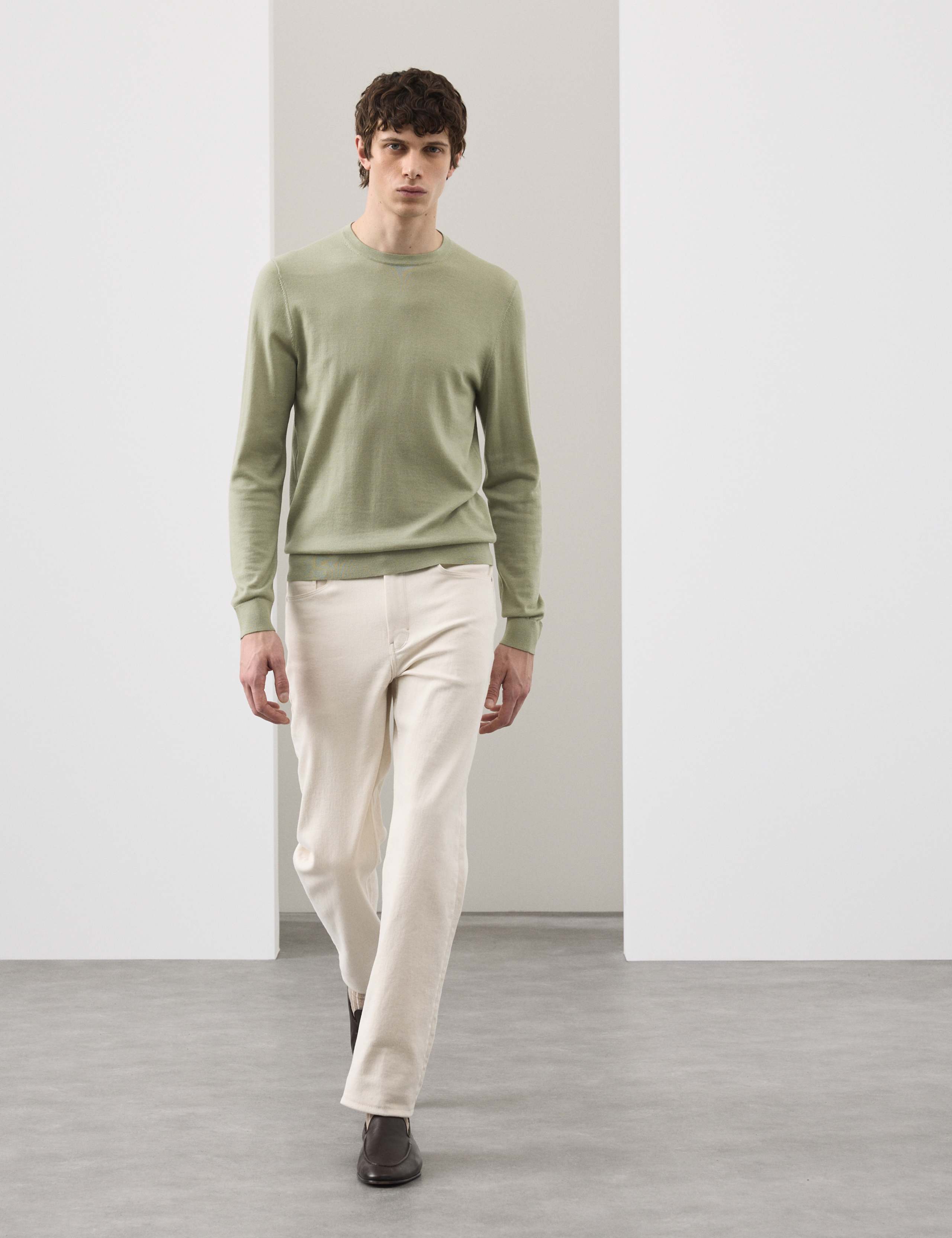 Pure Extra Fine Merino Wool Crew Neck Jumper 5 of 5