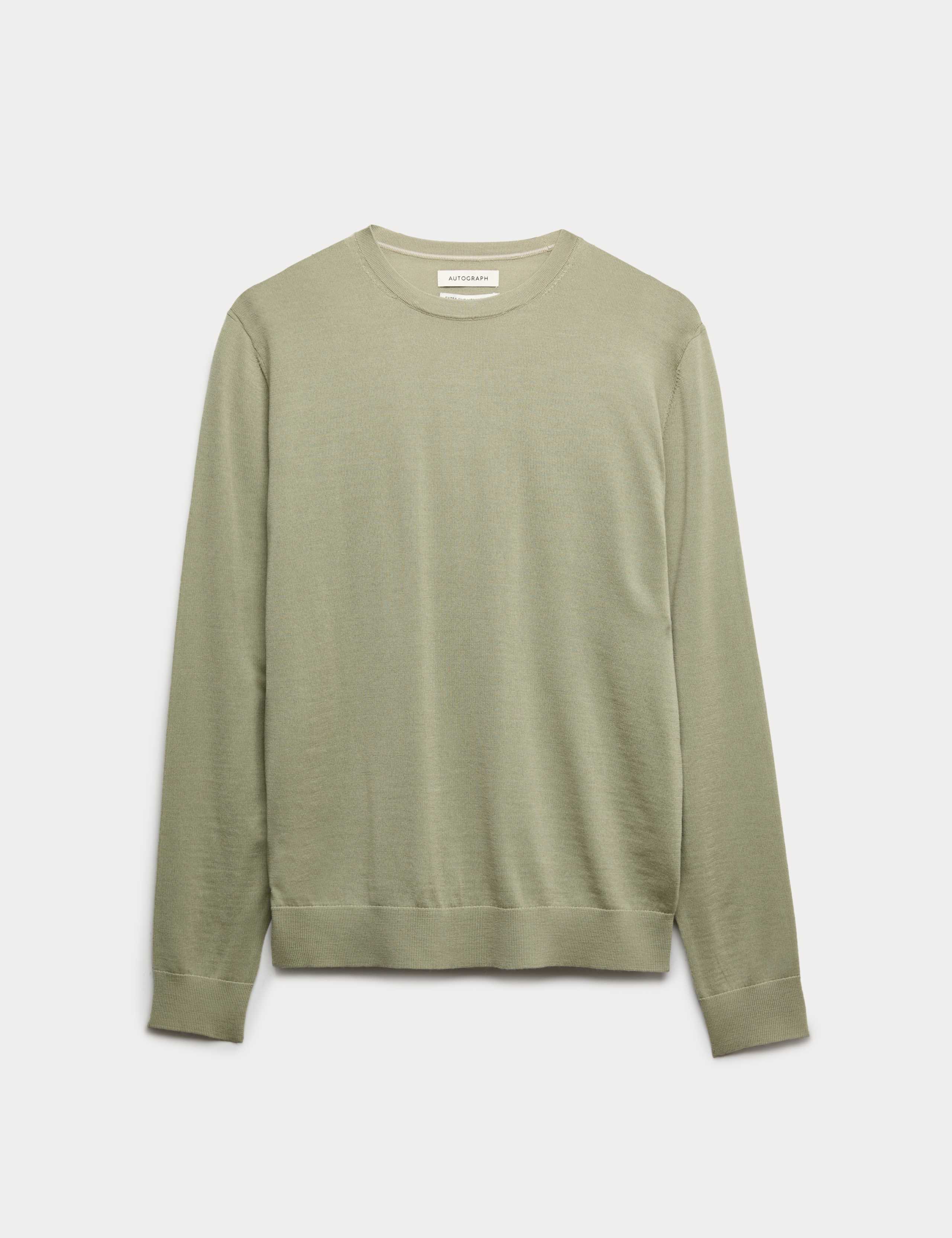 Pure Extra Fine Merino Wool Crew Neck Jumper 2 of 5