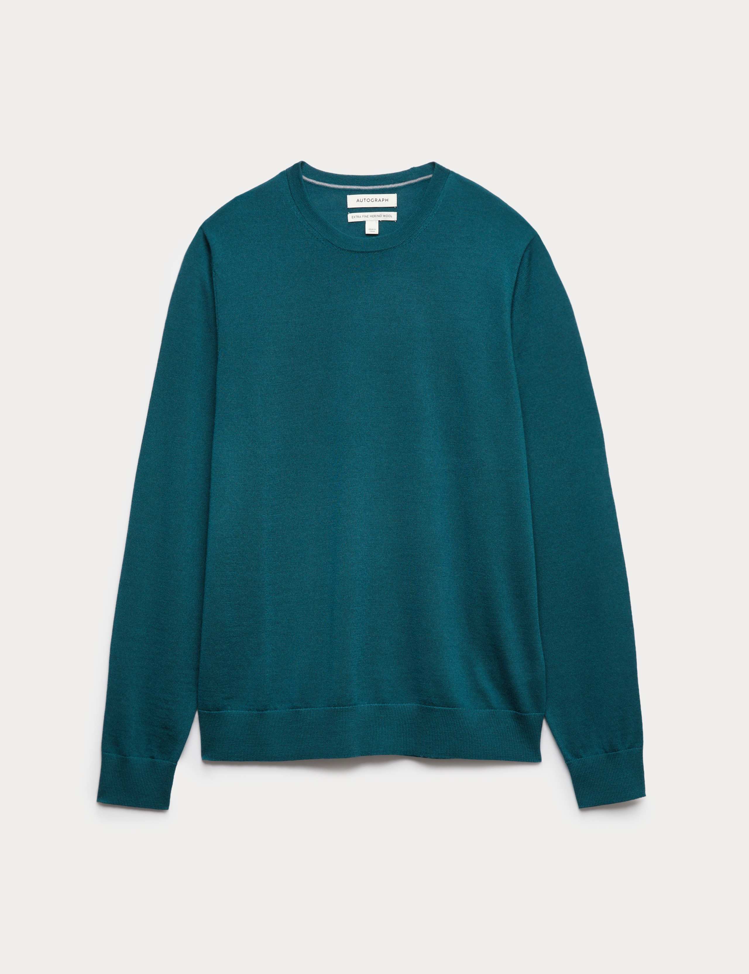 Pure Extra Fine Merino Wool Crew Neck Jumper 2 of 6