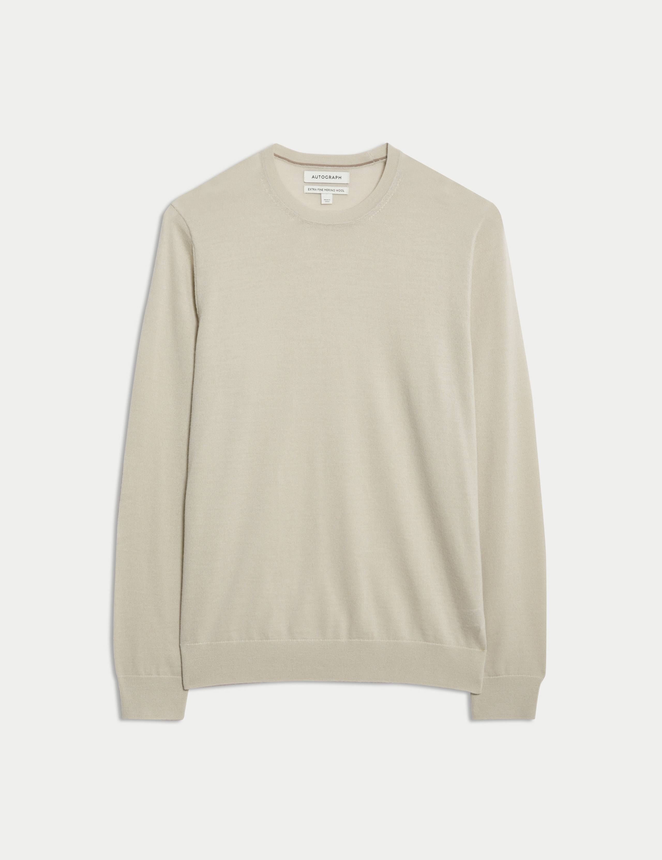 Pure Extra Fine Merino Wool Crew Neck Jumper 2 of 5
