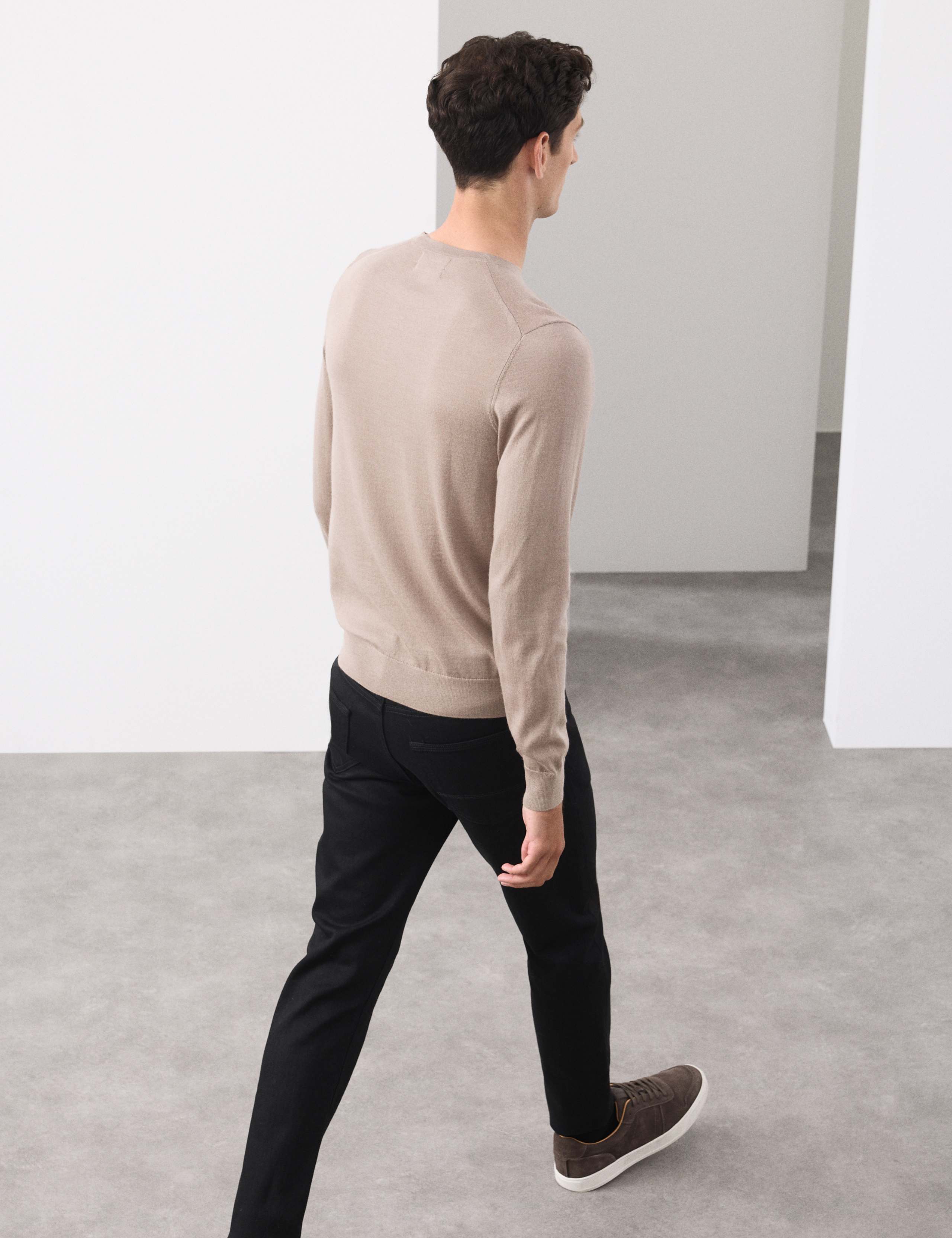 Pure Extra Fine Merino Wool Crew Neck Jumper 5 of 5