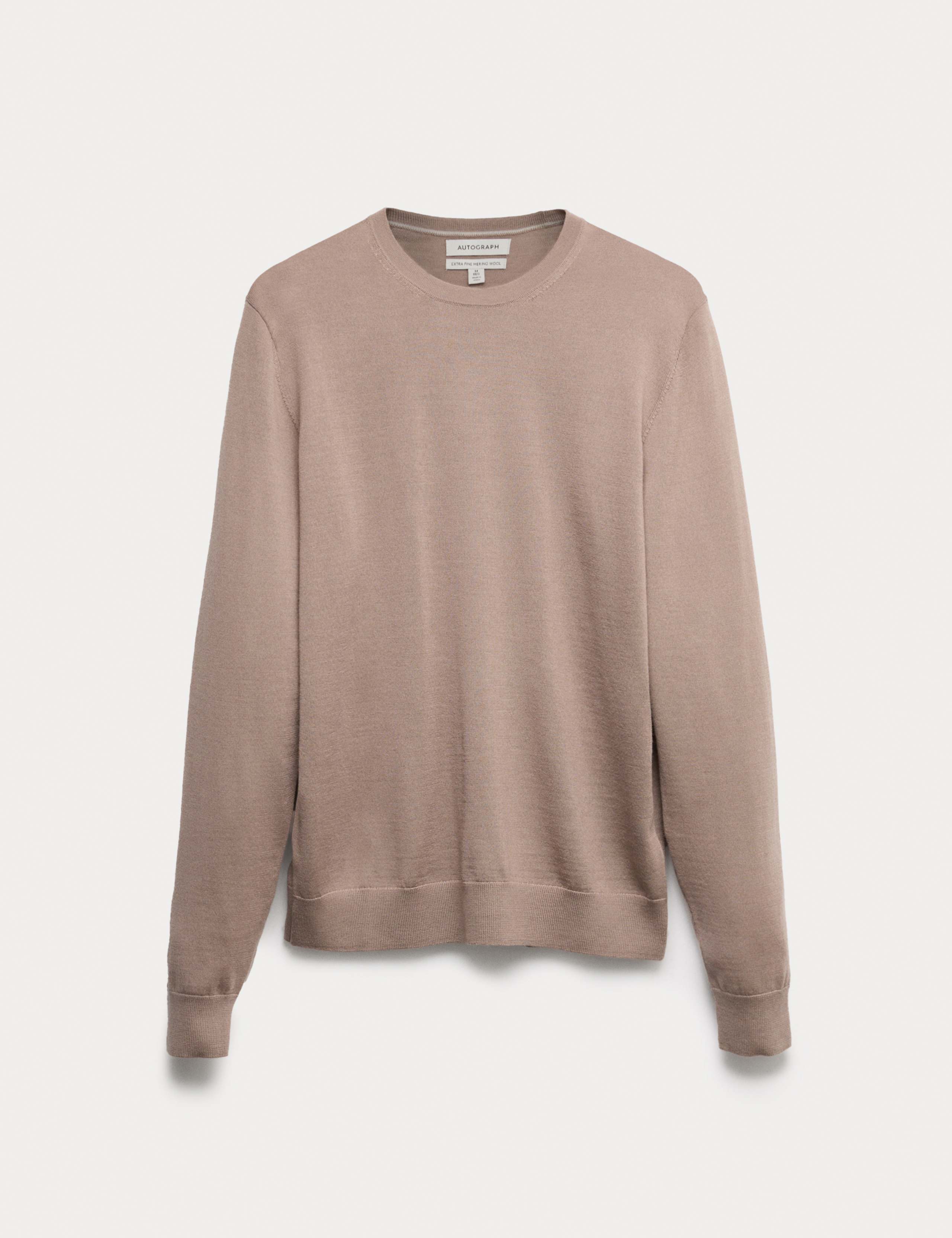 Pure Extra Fine Merino Wool Crew Neck Jumper 2 of 5