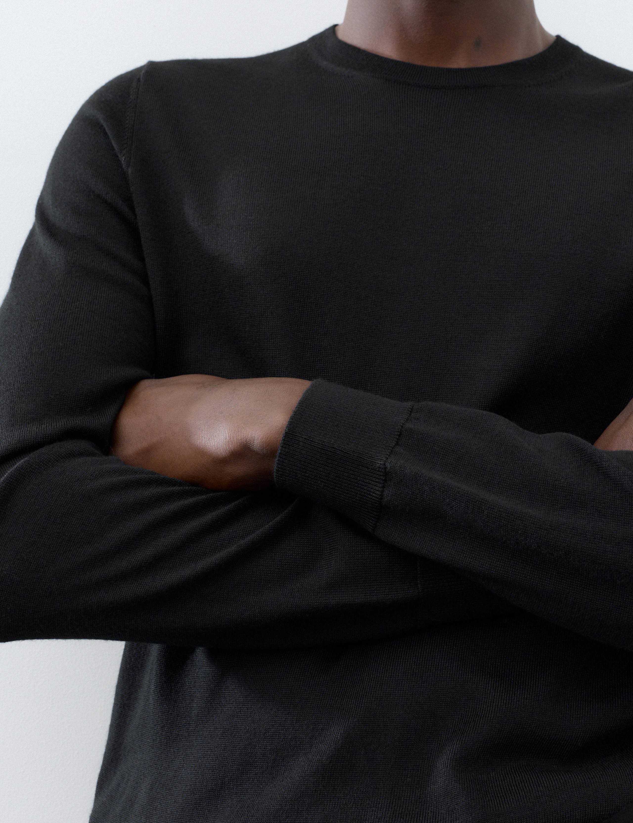 Pure Extra Fine Merino Wool Crew Neck Jumper 5 of 6