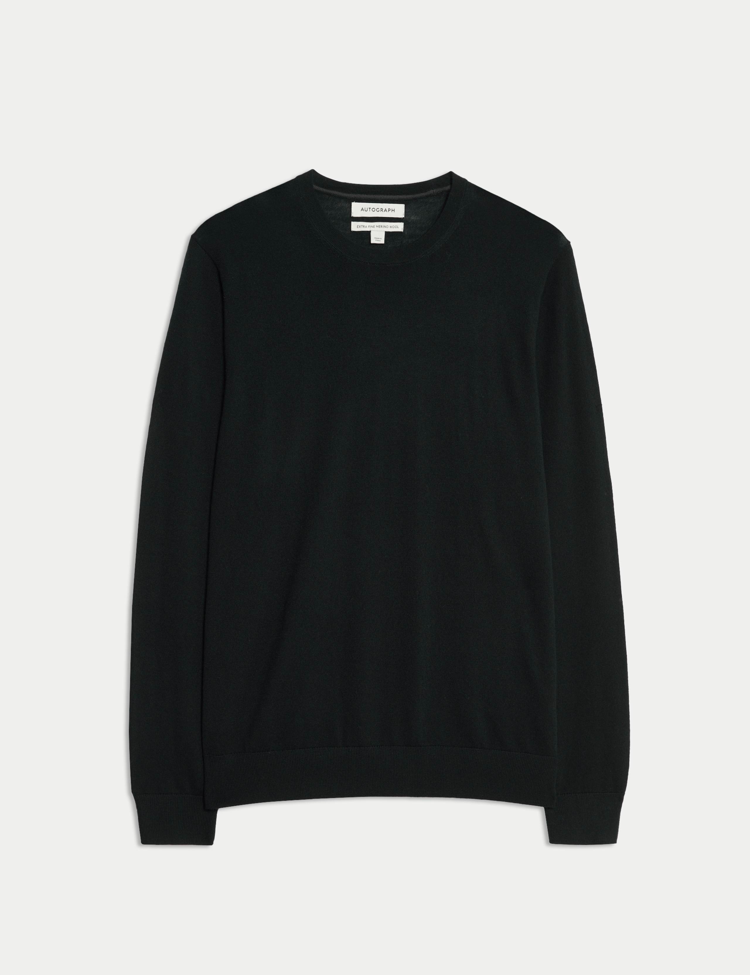 Pure Extra Fine Merino Wool Crew Neck Jumper 2 of 5