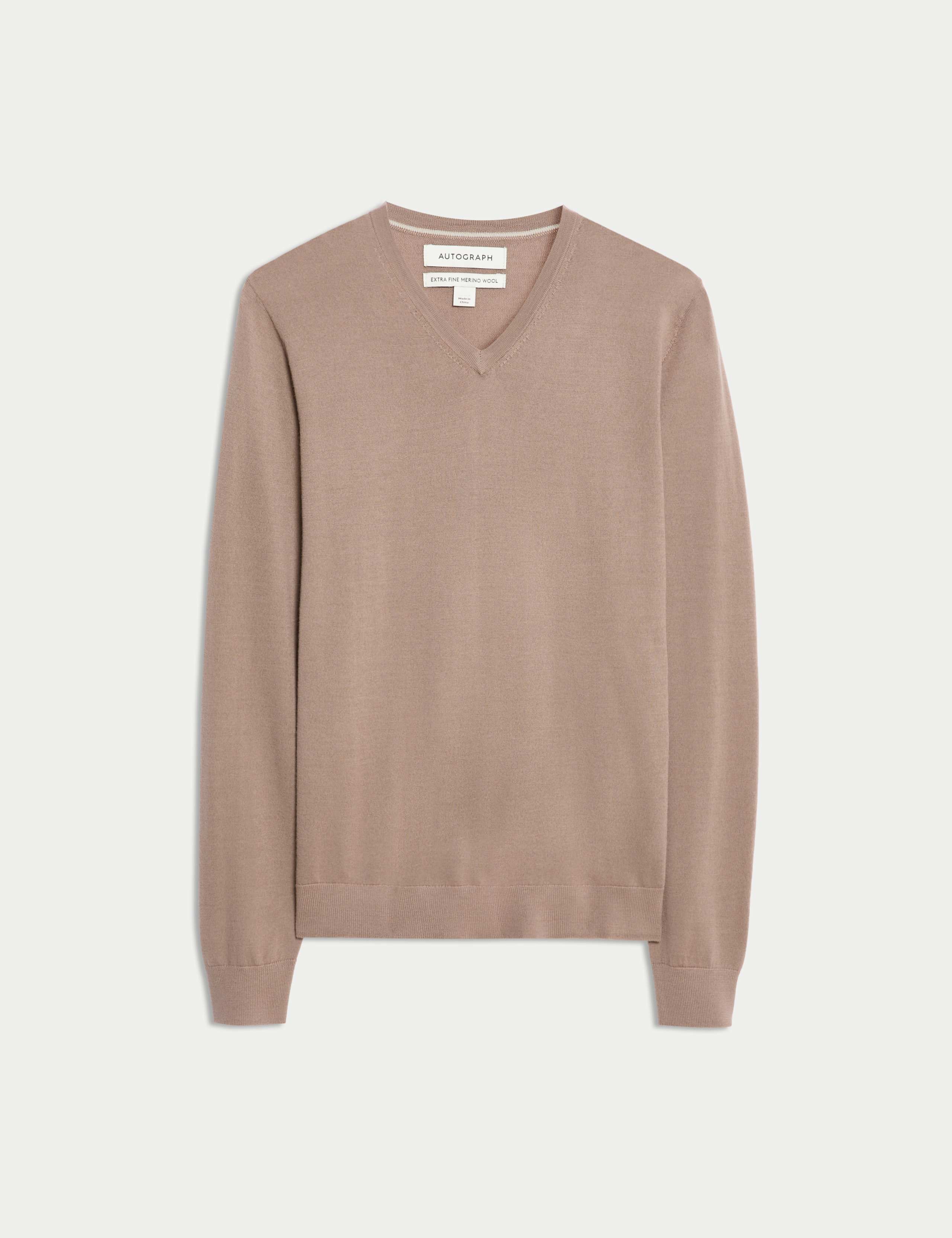 Pure Extra Fine Merino Wool V-Neck Jumper 2 of 6