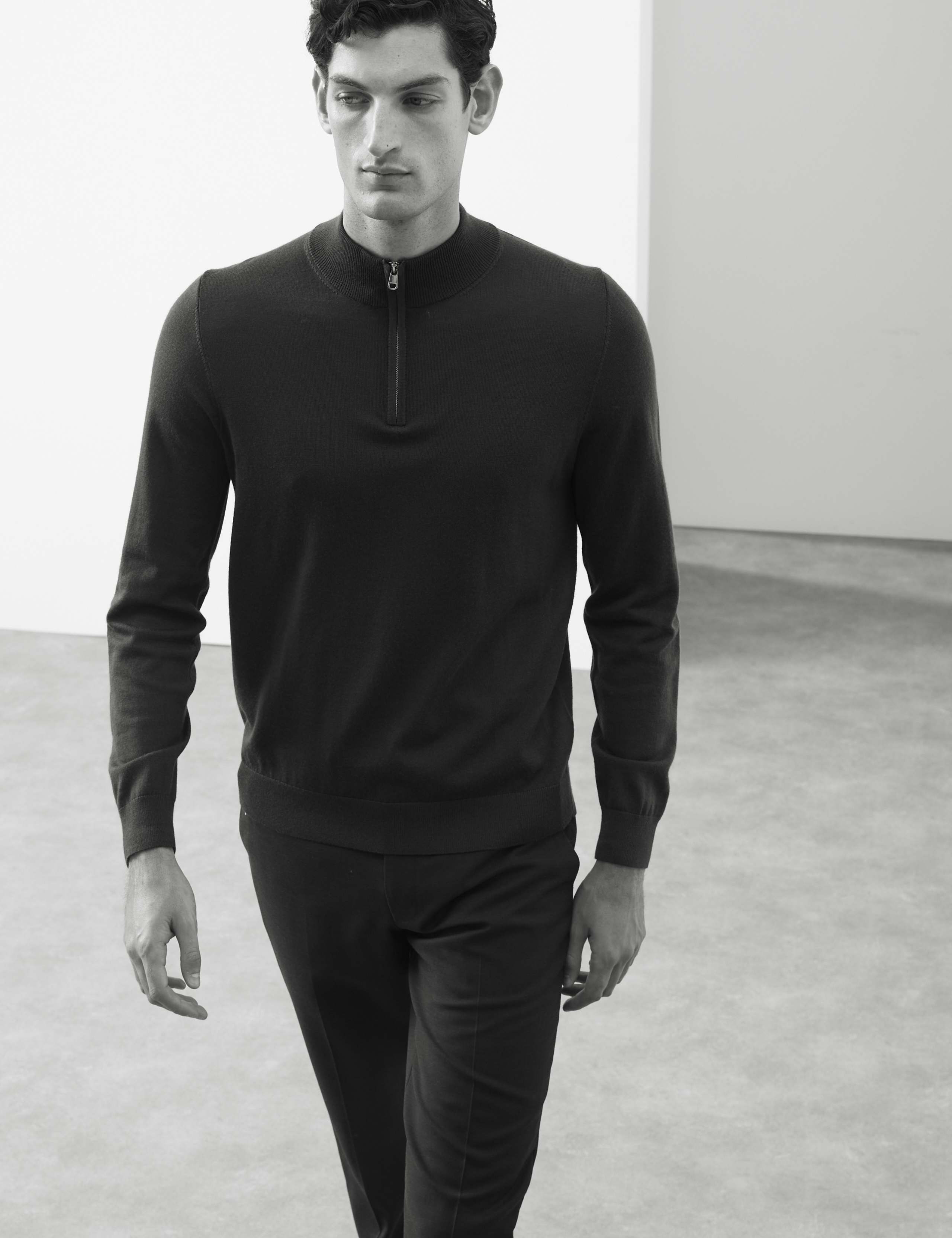 Pure Extra Fine Merino Wool Half Zip Jumper 4 of 6