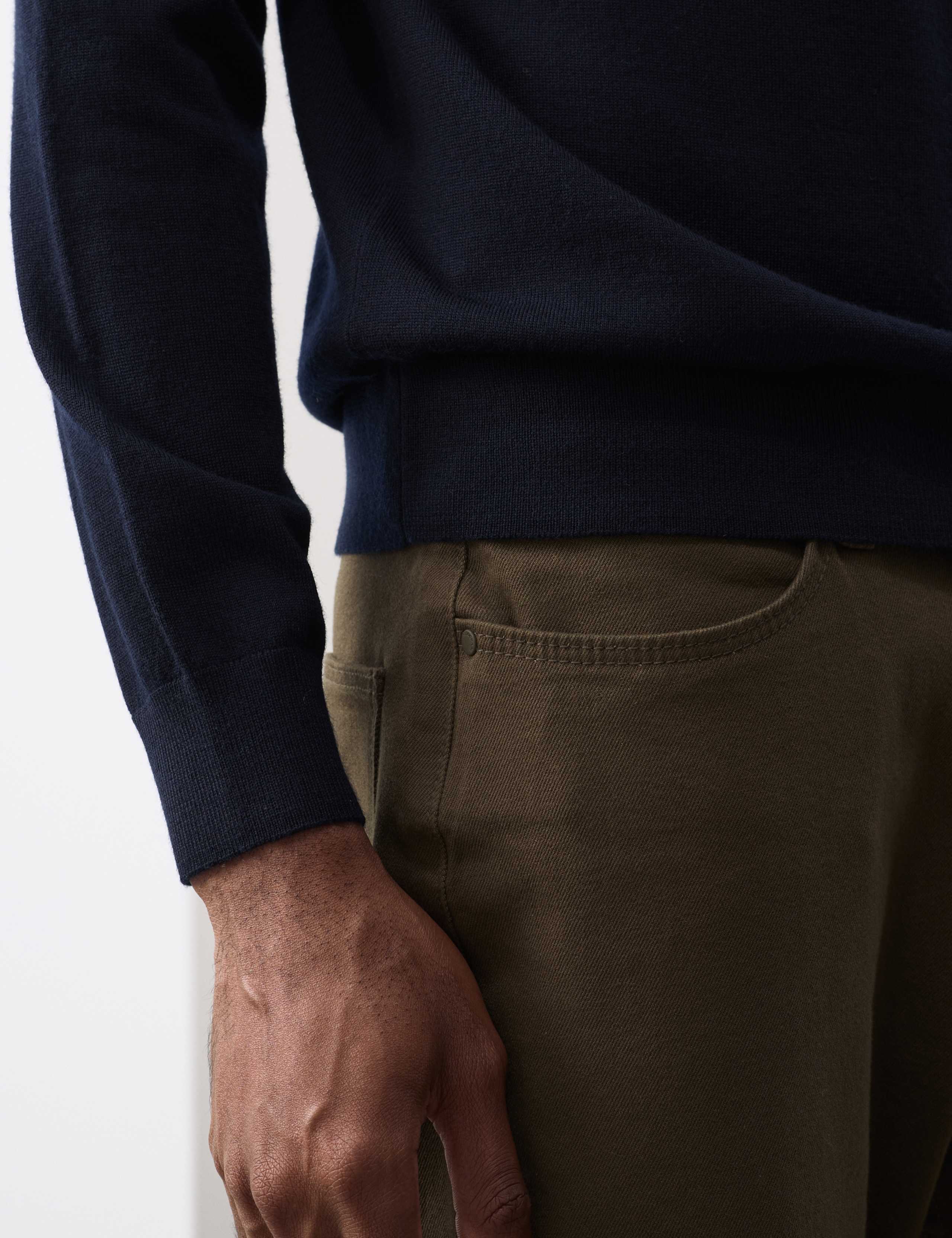 Pure Extra Fine Merino Wool Half Zip Jumper 3 of 6