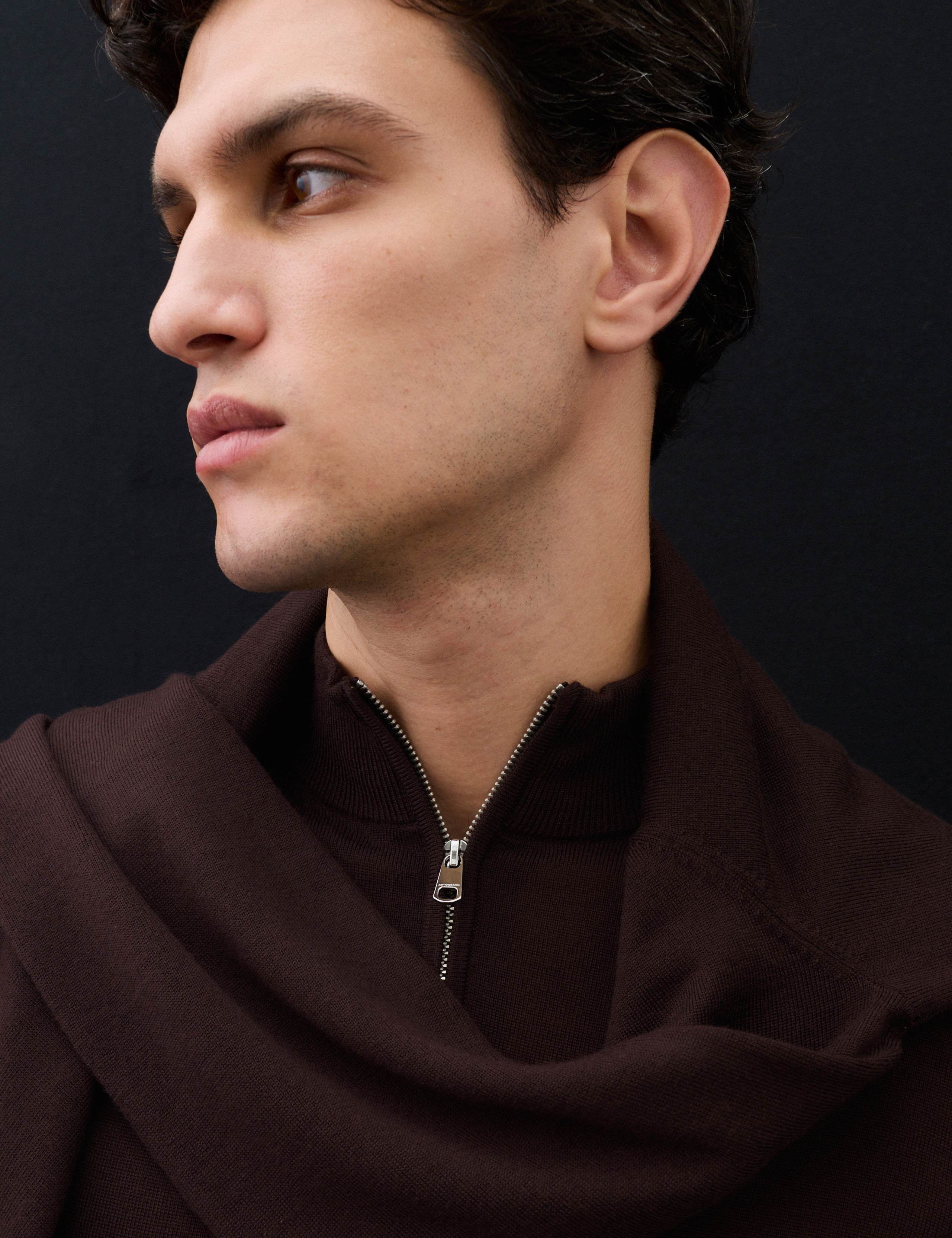 Pure Extra Fine Merino Wool Half Zip Jumper 7 of 7