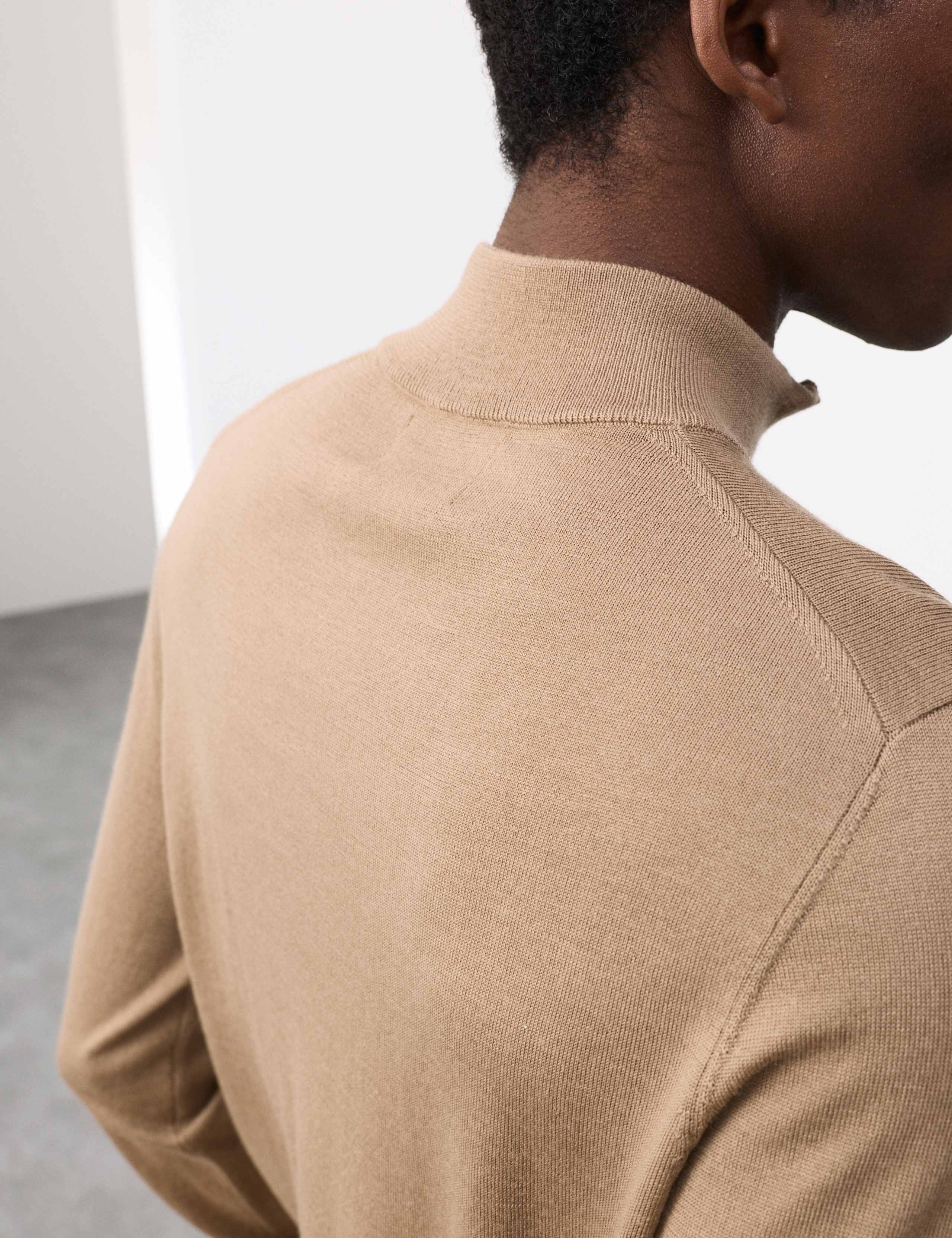 Pure Extra Fine Merino Wool Half Zip Jumper 3 of 6