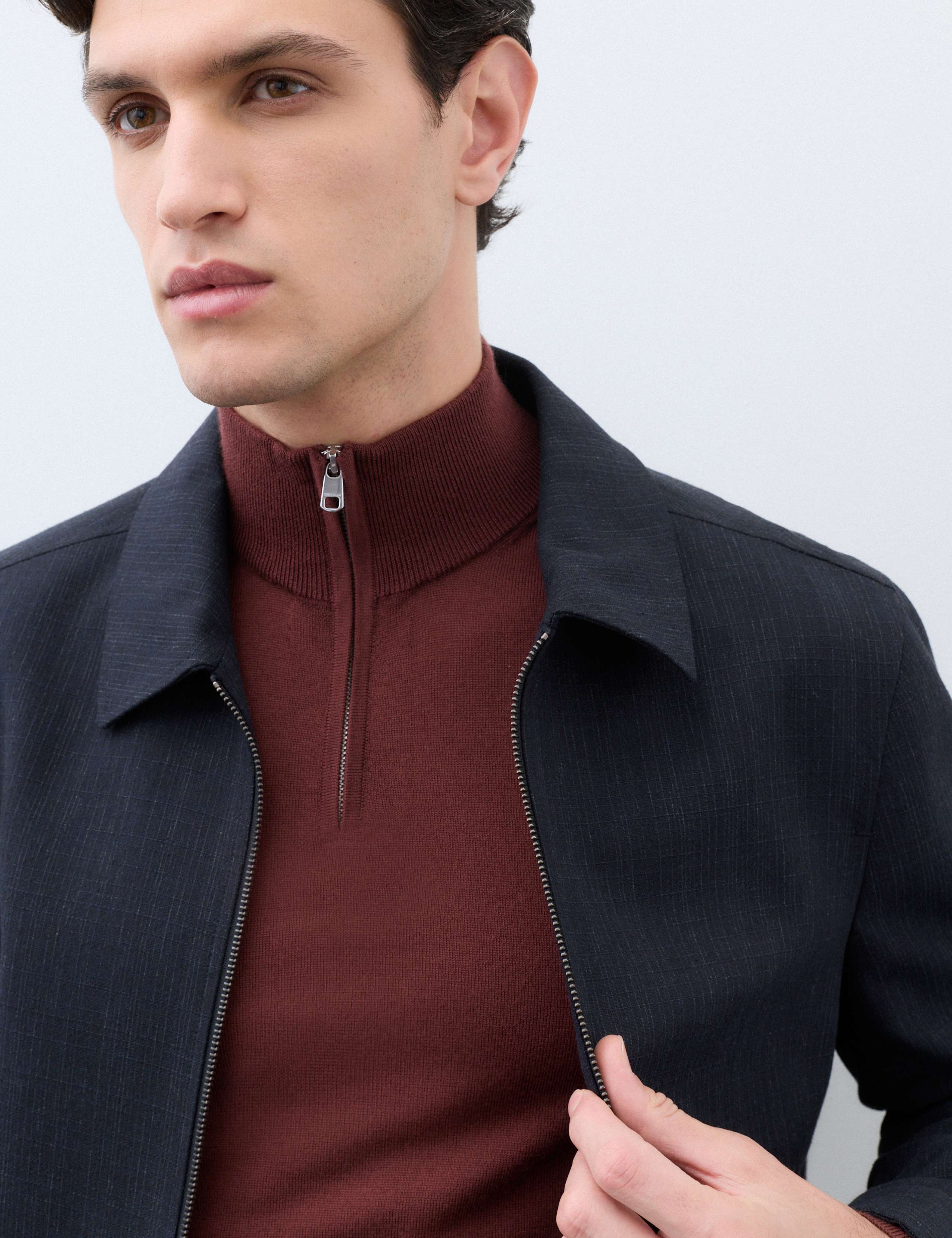 Pure Extra Fine Merino Wool Half Zip Jumper 6 of 6